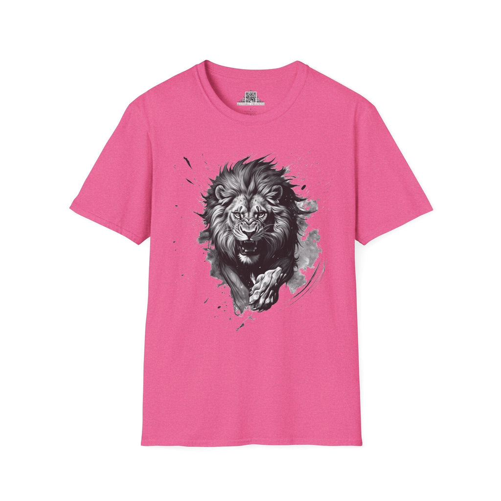 Printify T-Shirt S / Heather Heliconia Lion Wild Motivation - T-Shirt