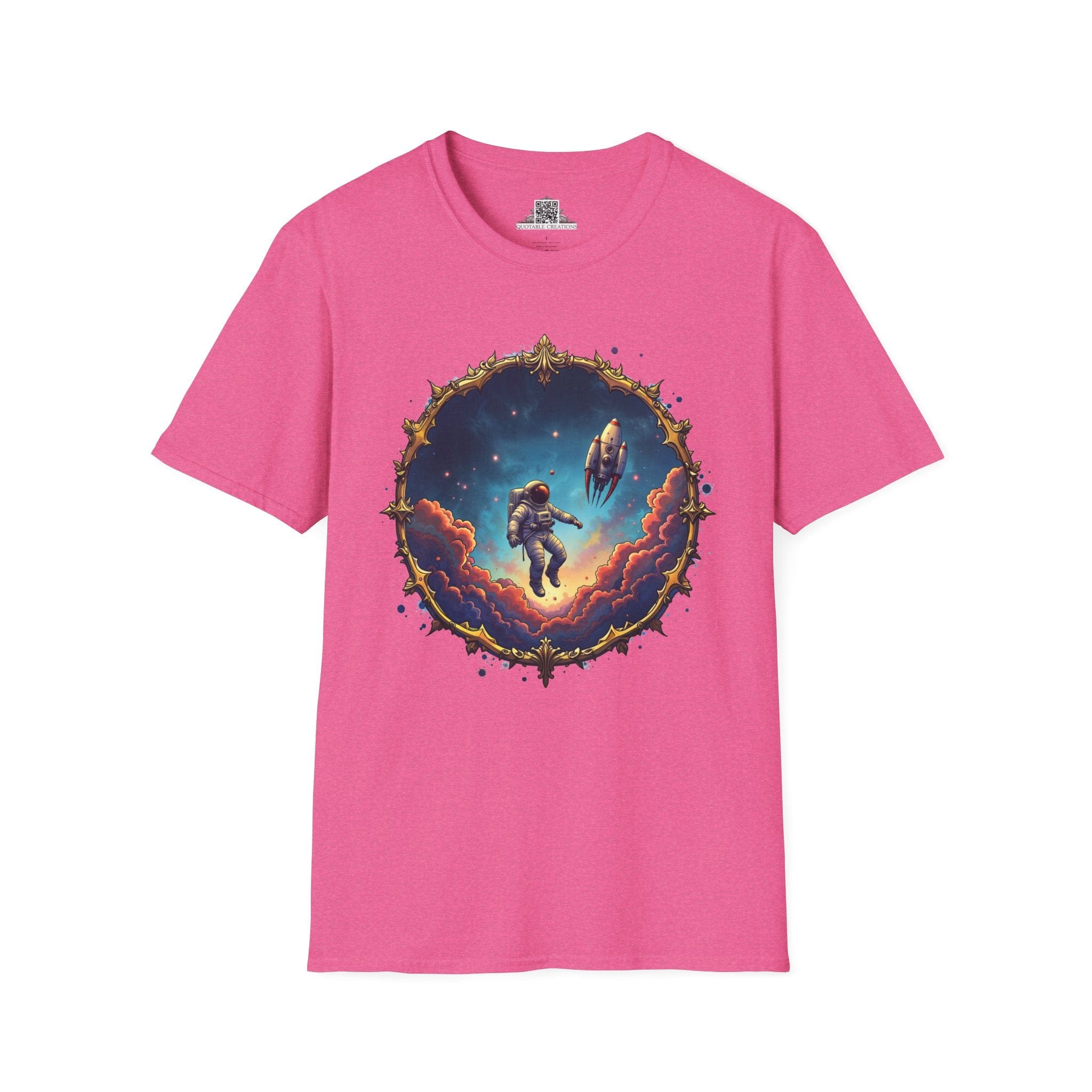 Printify T-Shirt S / Heather Heliconia New Horizons UFO & Cosmic - T-Shirt