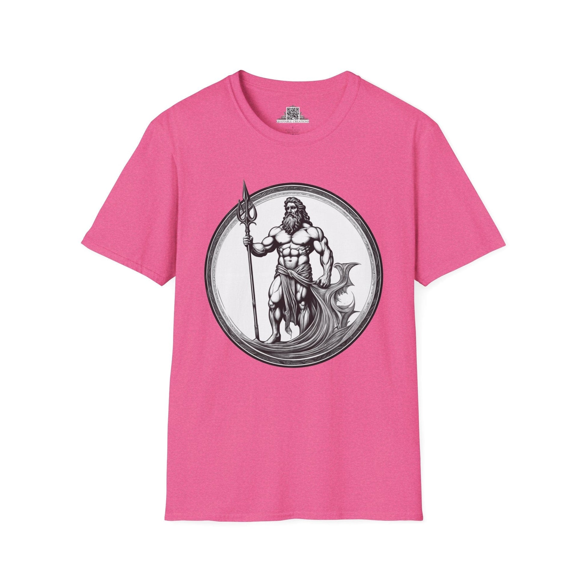 Printify T-Shirt S / Heather Heliconia Poseidon - Heroes & Quests T-Shirt