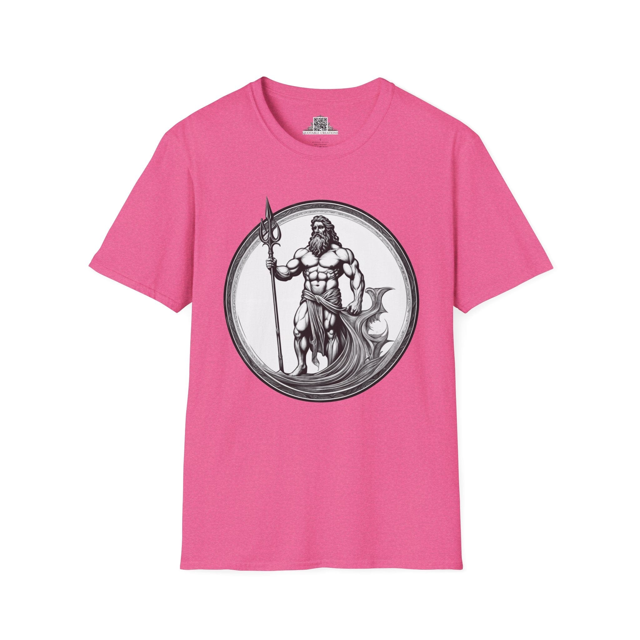 Printify T-Shirt S / Heather Heliconia Poseidon - Heroes & Quests T-Shirt