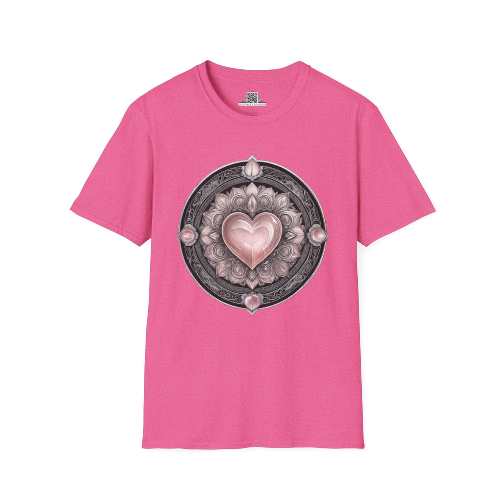 Printify T-Shirt S / Heather Heliconia Rose Quartz - Crystals & Gemstones T-Shirt
