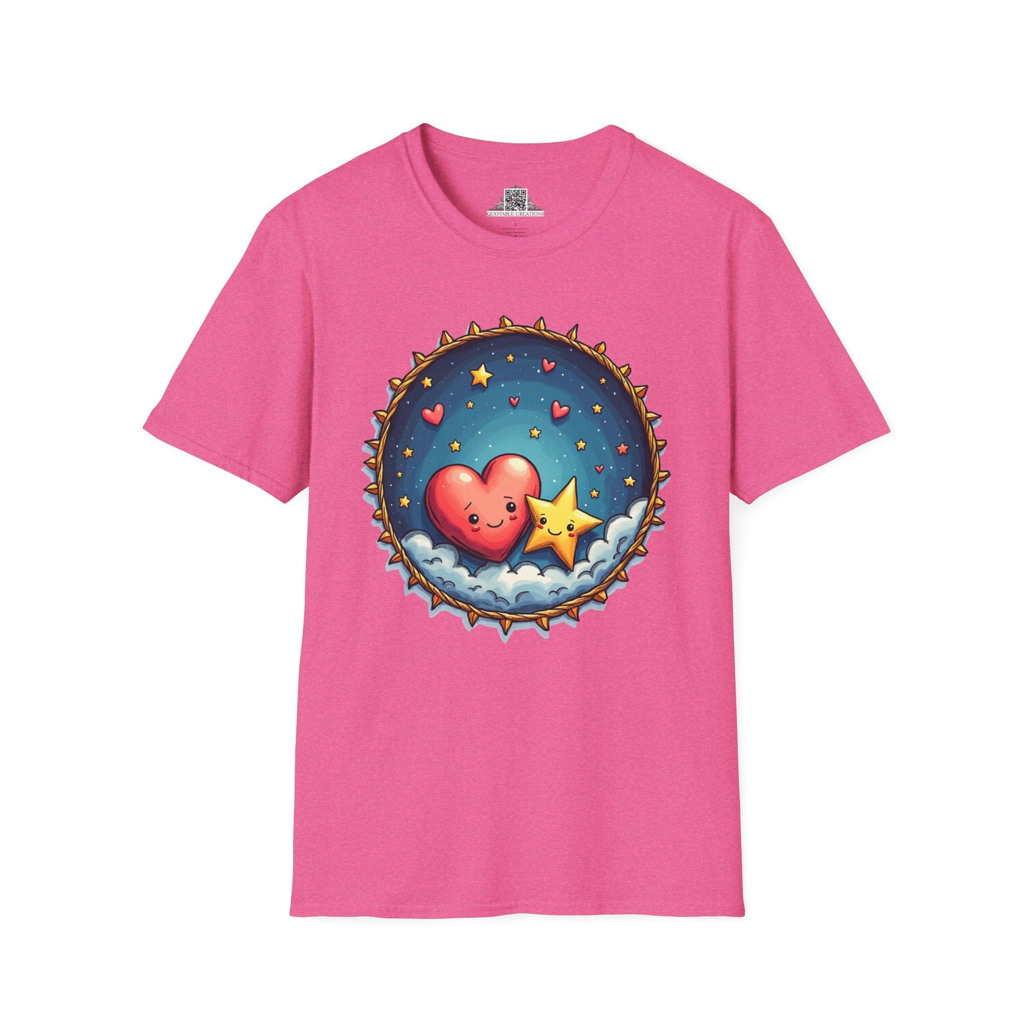 Printify T-Shirt S / Heather Heliconia Sparks of Love - Love & Fun T-Shirt