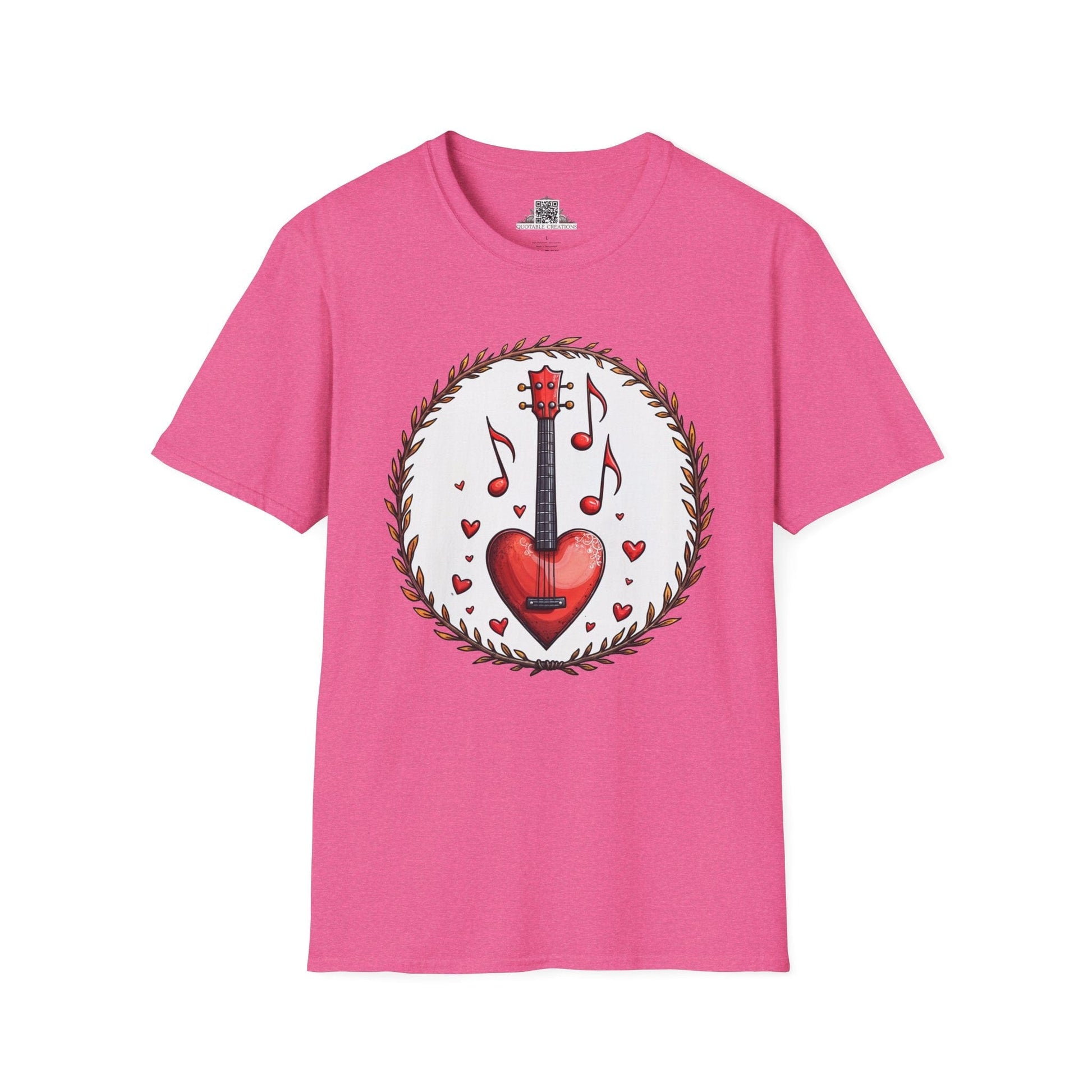 Printify T-Shirt S / Heather Heliconia Sweet Symphony Music - Love & Fun T-Shirt