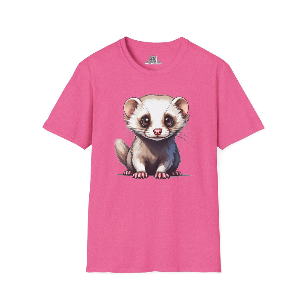 Printify T-Shirt S / Heather Heliconia T-Shirt - Baby Ferret - Hyper Cute
