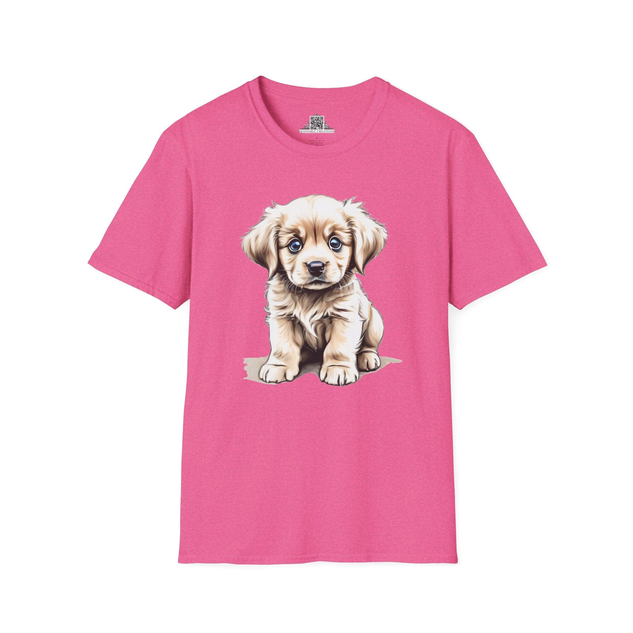 Printify T-Shirt S / Heather Heliconia T-Shirt - Baby Puppy - Hyper Cute