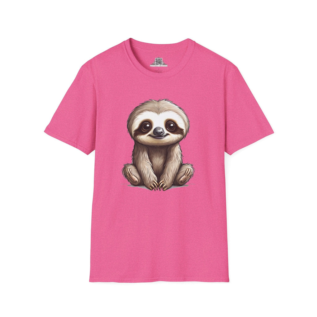 Printify T-Shirt S / Heather Heliconia T-Shirt - Baby Sloth - Hyper Cute