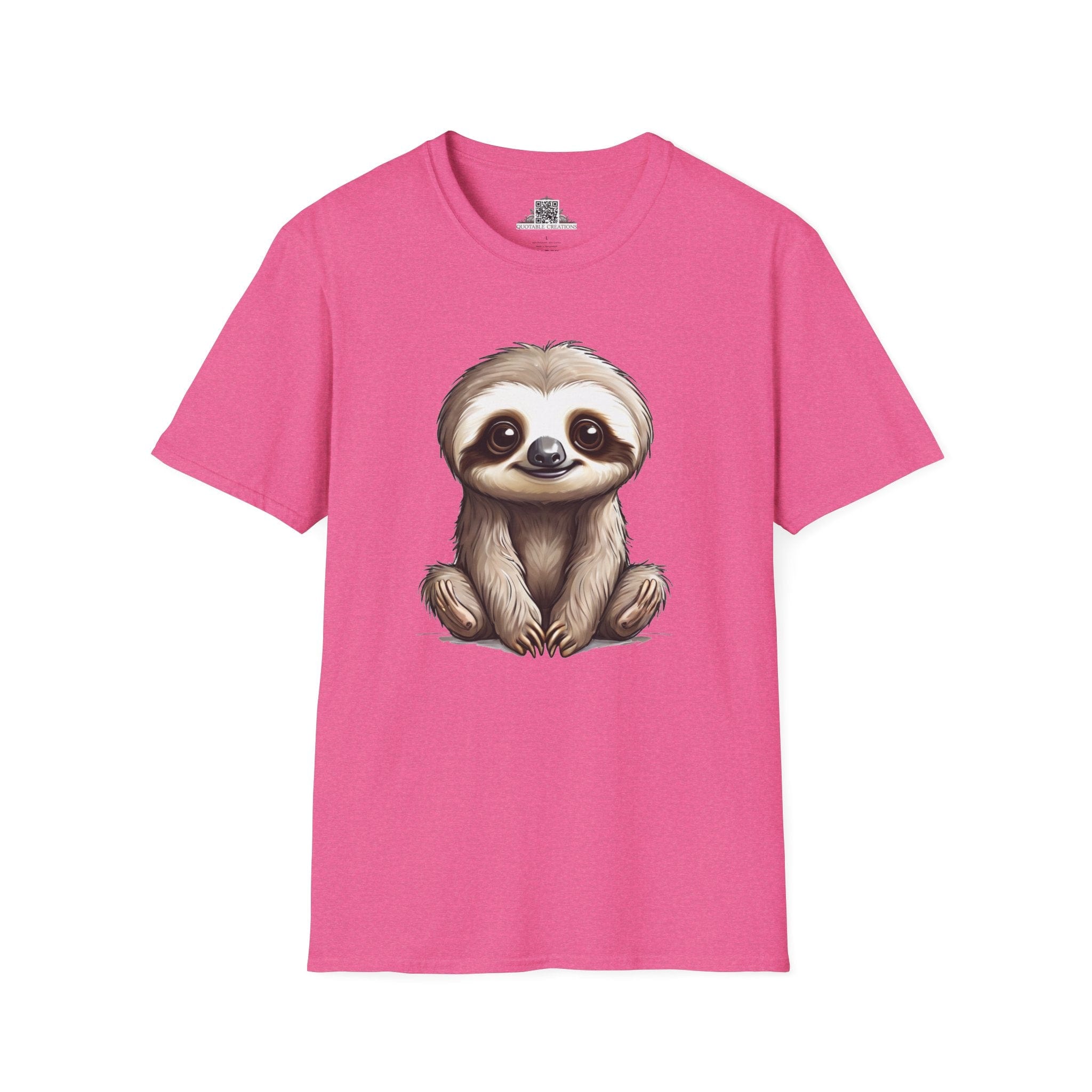 Printify T-Shirt S / Heather Heliconia T-Shirt - Baby Sloth - Hyper Cute