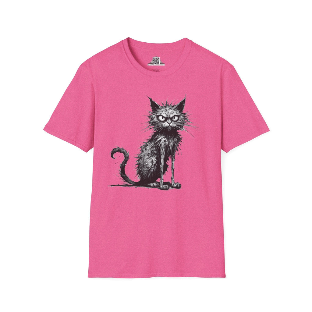 Printify T-Shirt S / Heather Heliconia T-Shirt - I'm Fine Cat - Everything's Fine