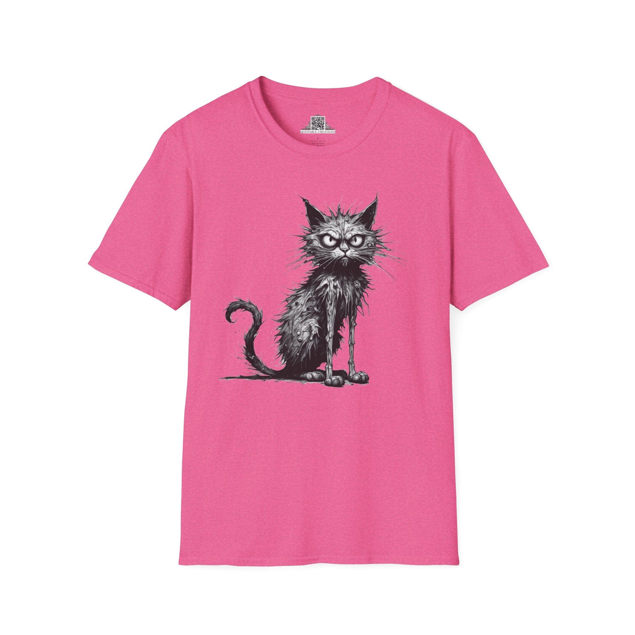 Printify T-Shirt S / Heather Heliconia T-Shirt - I'm Fine Cat - Everything's Fine