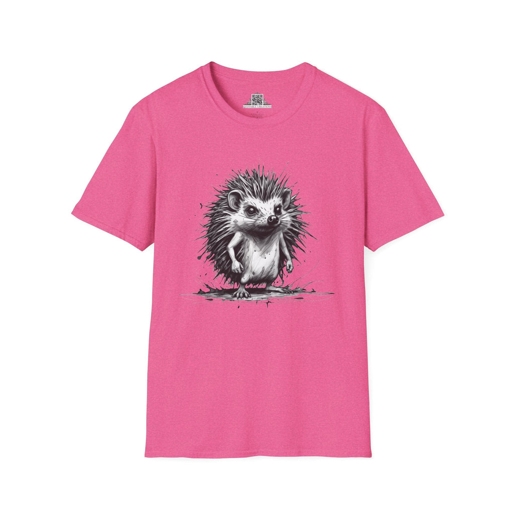 Printify T-Shirt S / Heather Heliconia T-Shirt - I'm Fine Hedgehog - Everything's Fine