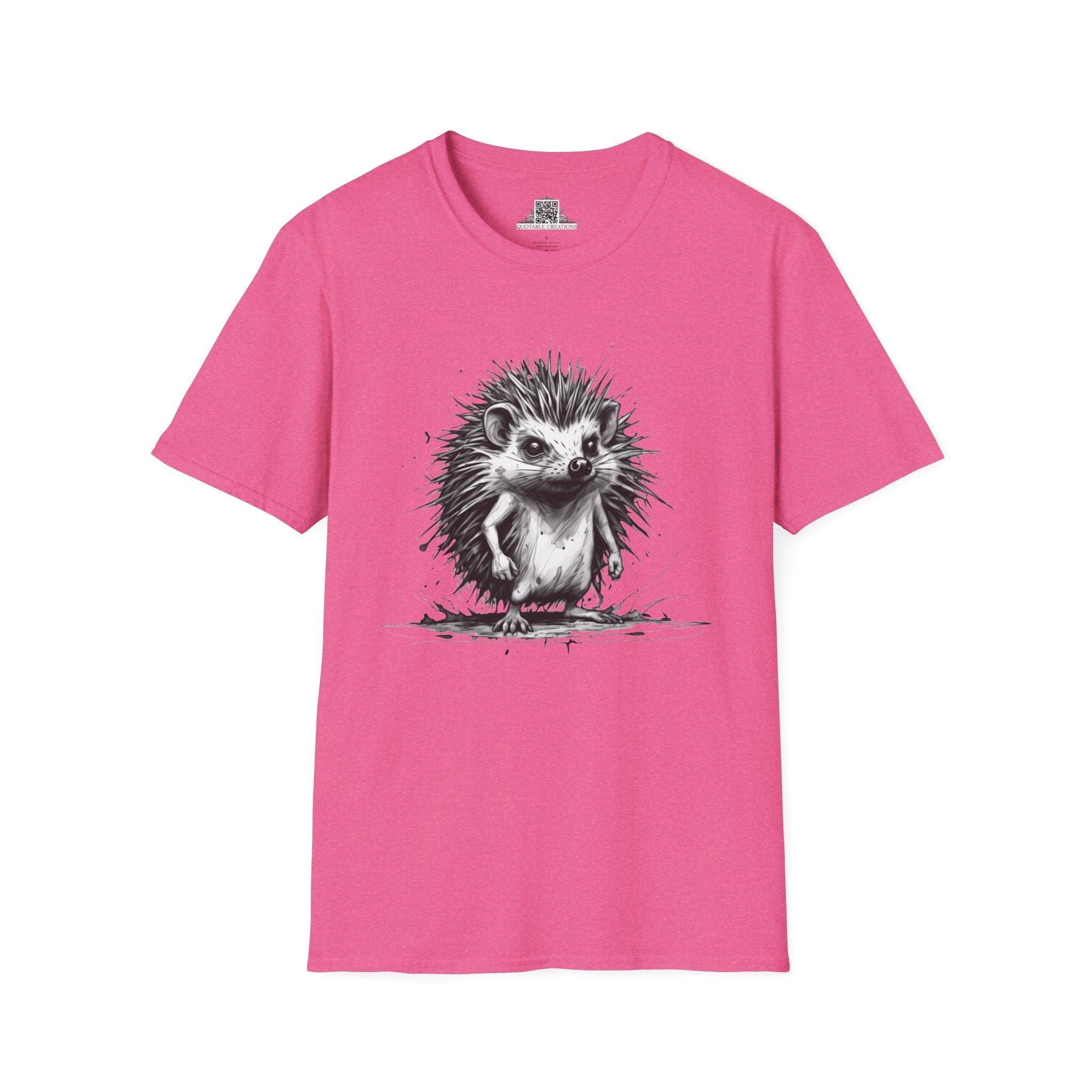 Printify T-Shirt S / Heather Heliconia T-Shirt - I'm Fine Hedgehog - Everything's Fine