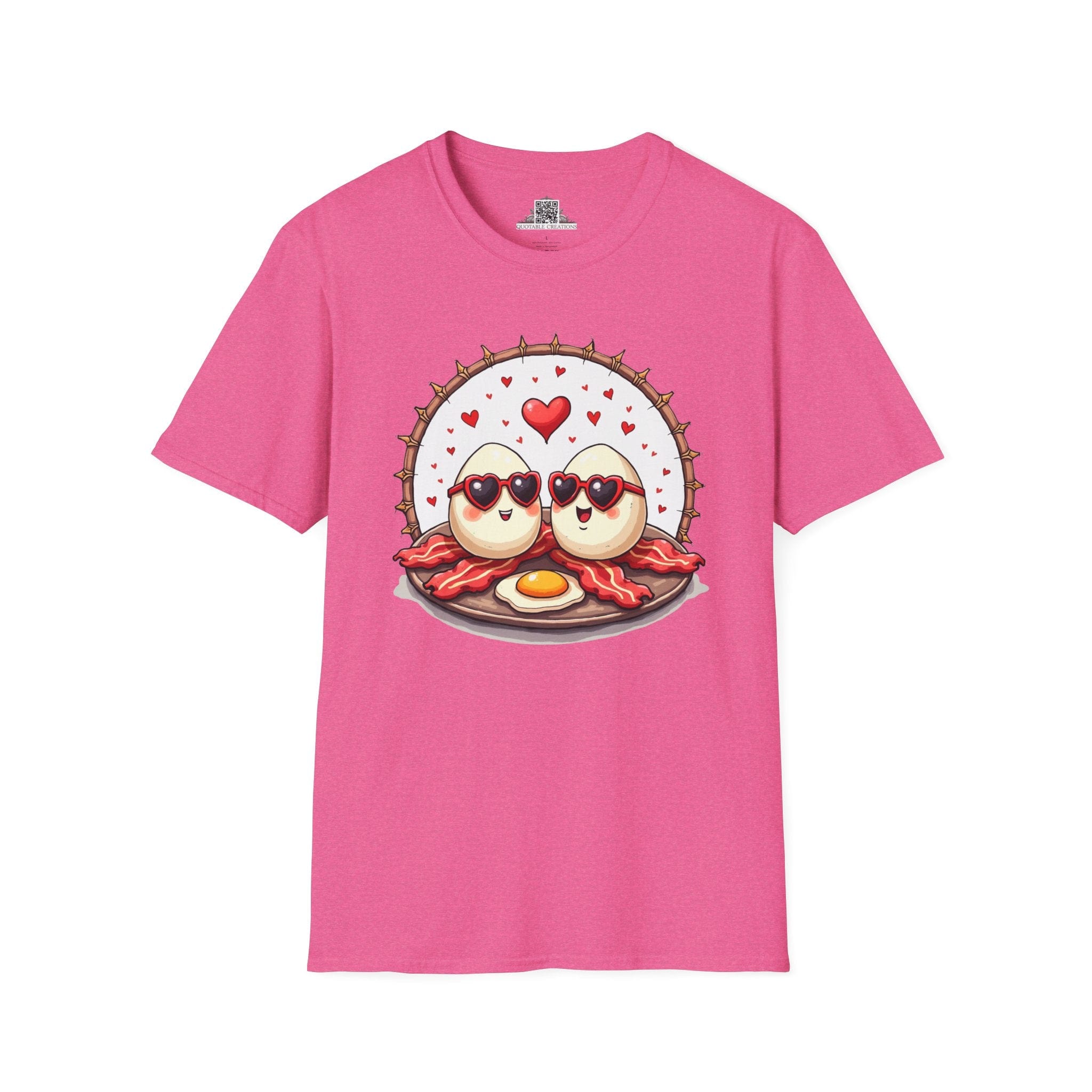 Printify T-Shirt S / Heather Heliconia Unbeatable Love Eggs - Love & Fun T-Shirt