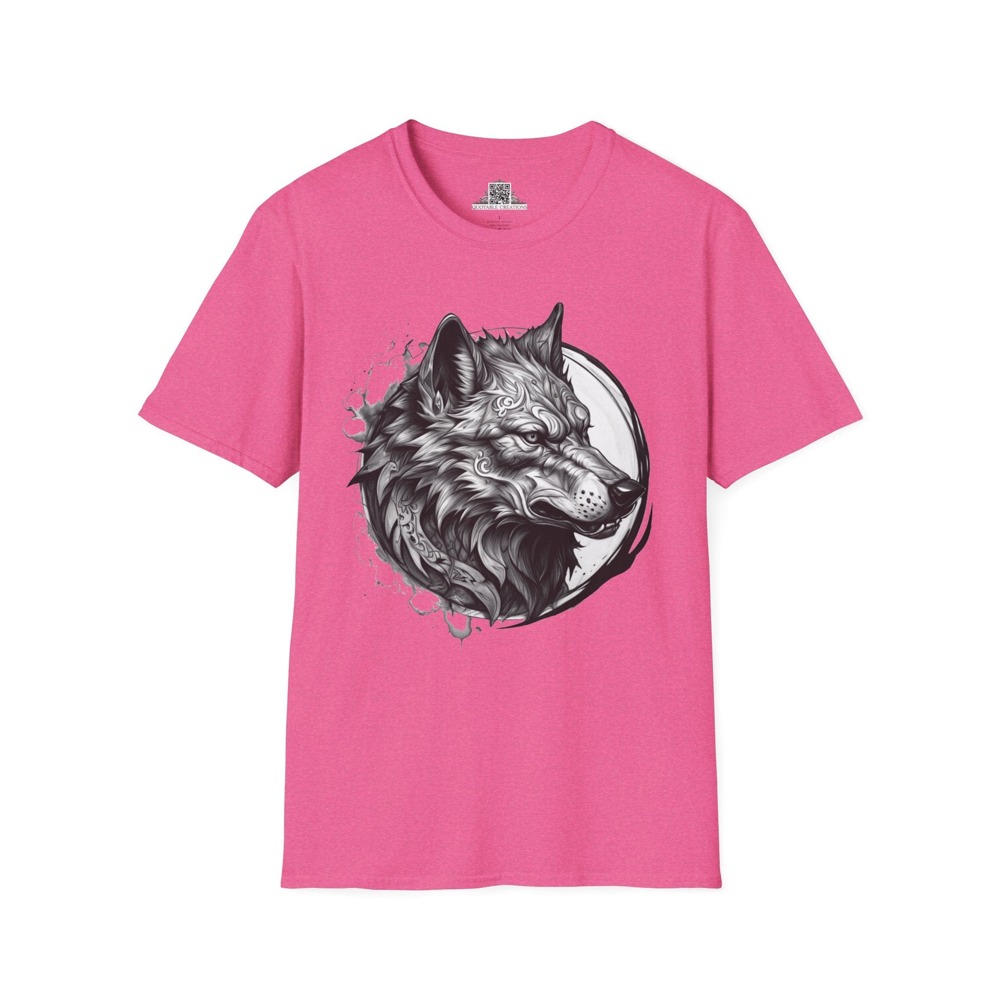 Printify T-Shirt S / Heather Heliconia Wolf Wild Motivation - T-Shirt