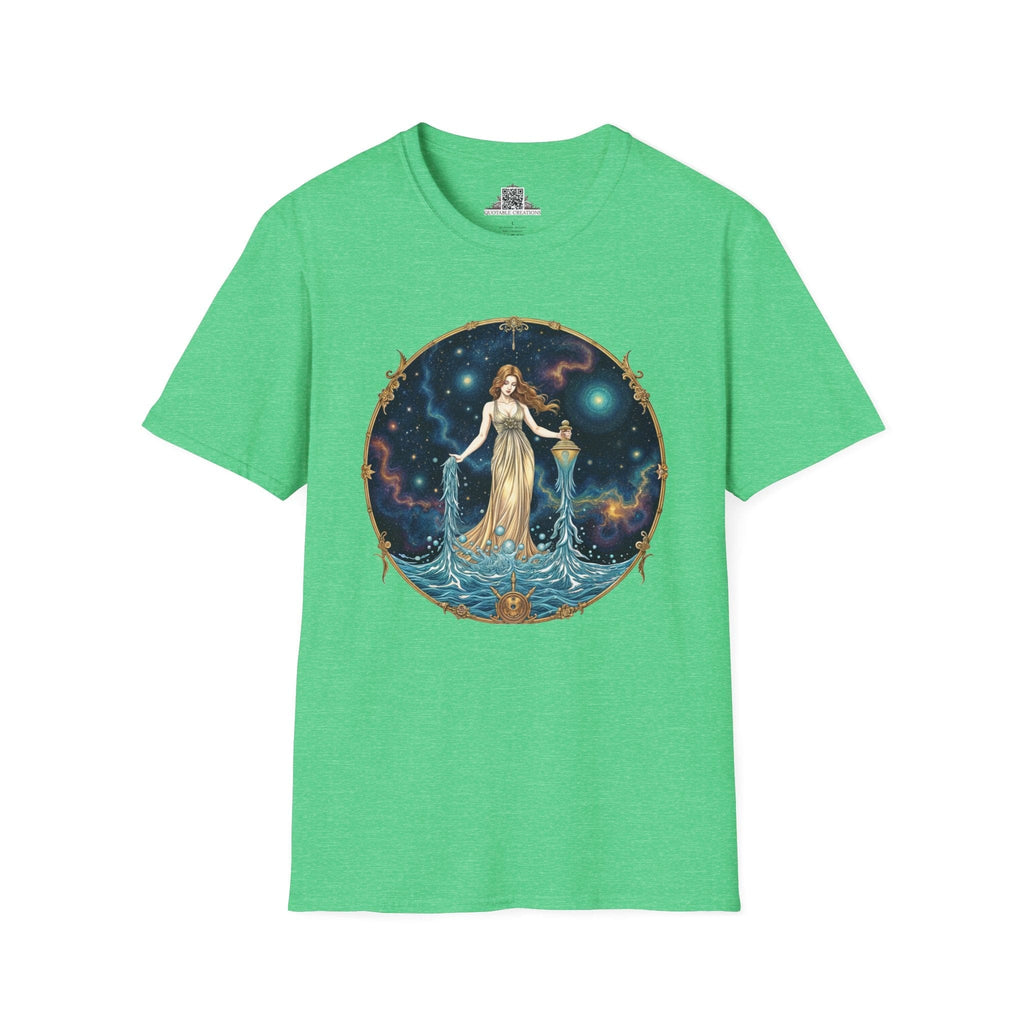 Printify T-Shirt S / Heather Irish Green Aquarius Zodiac Astrology - T-Shirt