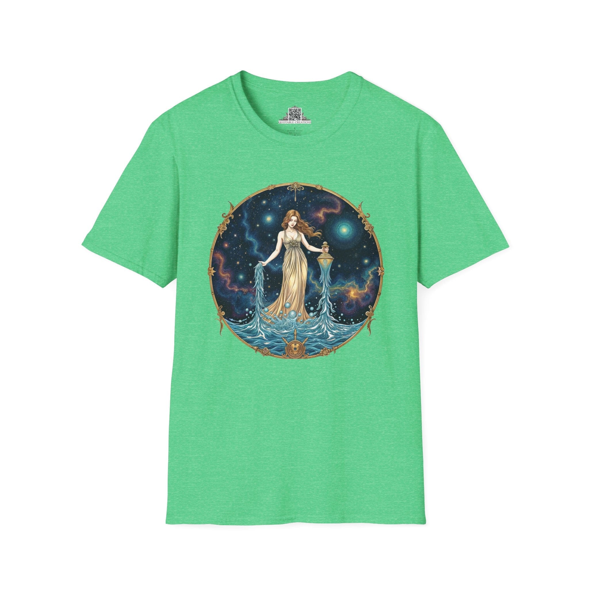 Printify T-Shirt S / Heather Irish Green Aquarius Zodiac Astrology - T-Shirt
