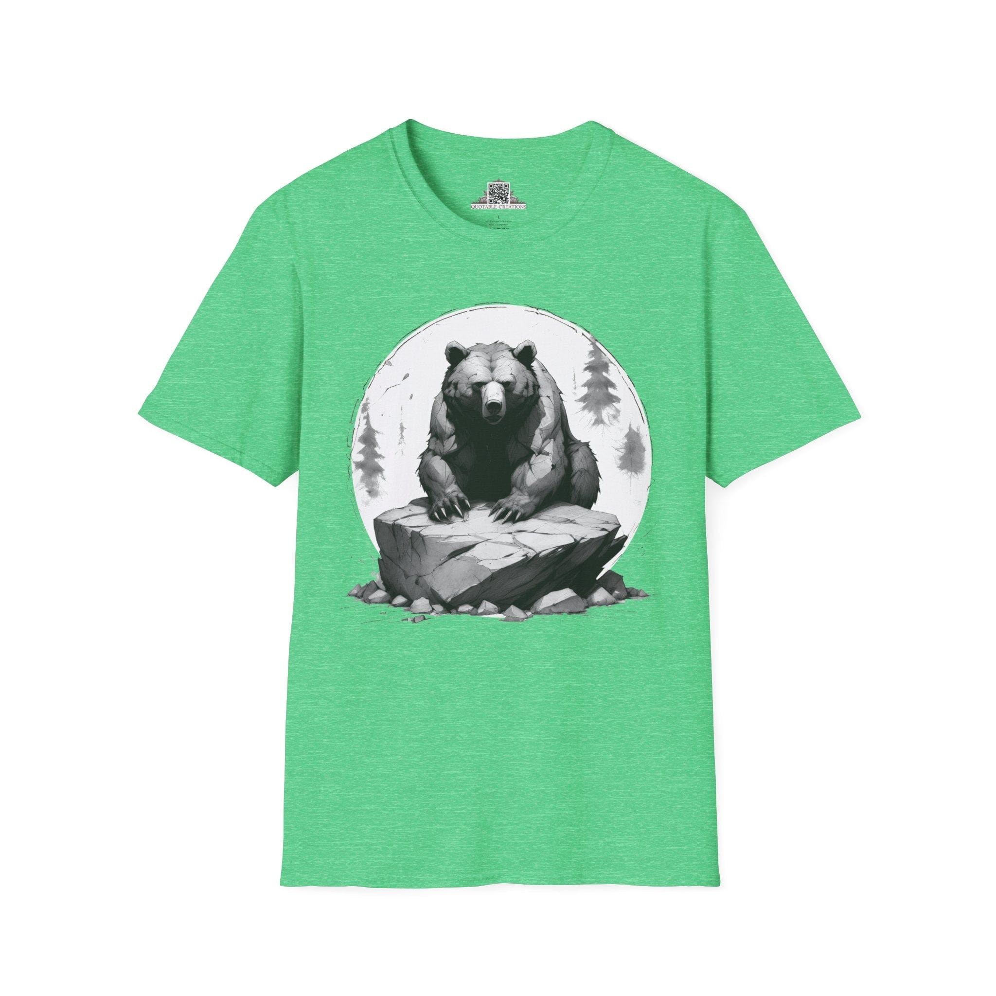 Printify T-Shirt S / Heather Irish Green Bear Wild Motivation - Softstyle T-Shirt
