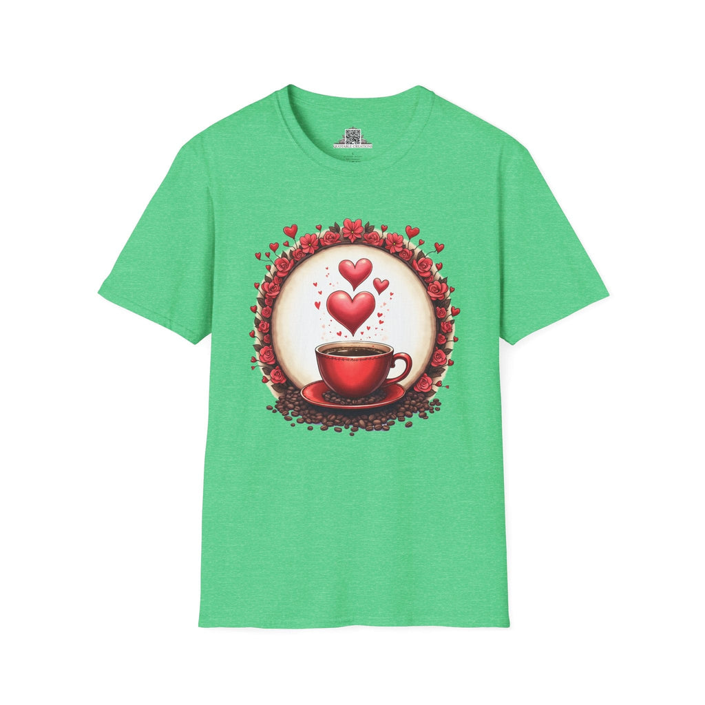 Printify T-Shirt S / Heather Irish Green Brew-tiful Love Coffee - Love & Fun T-Shirt