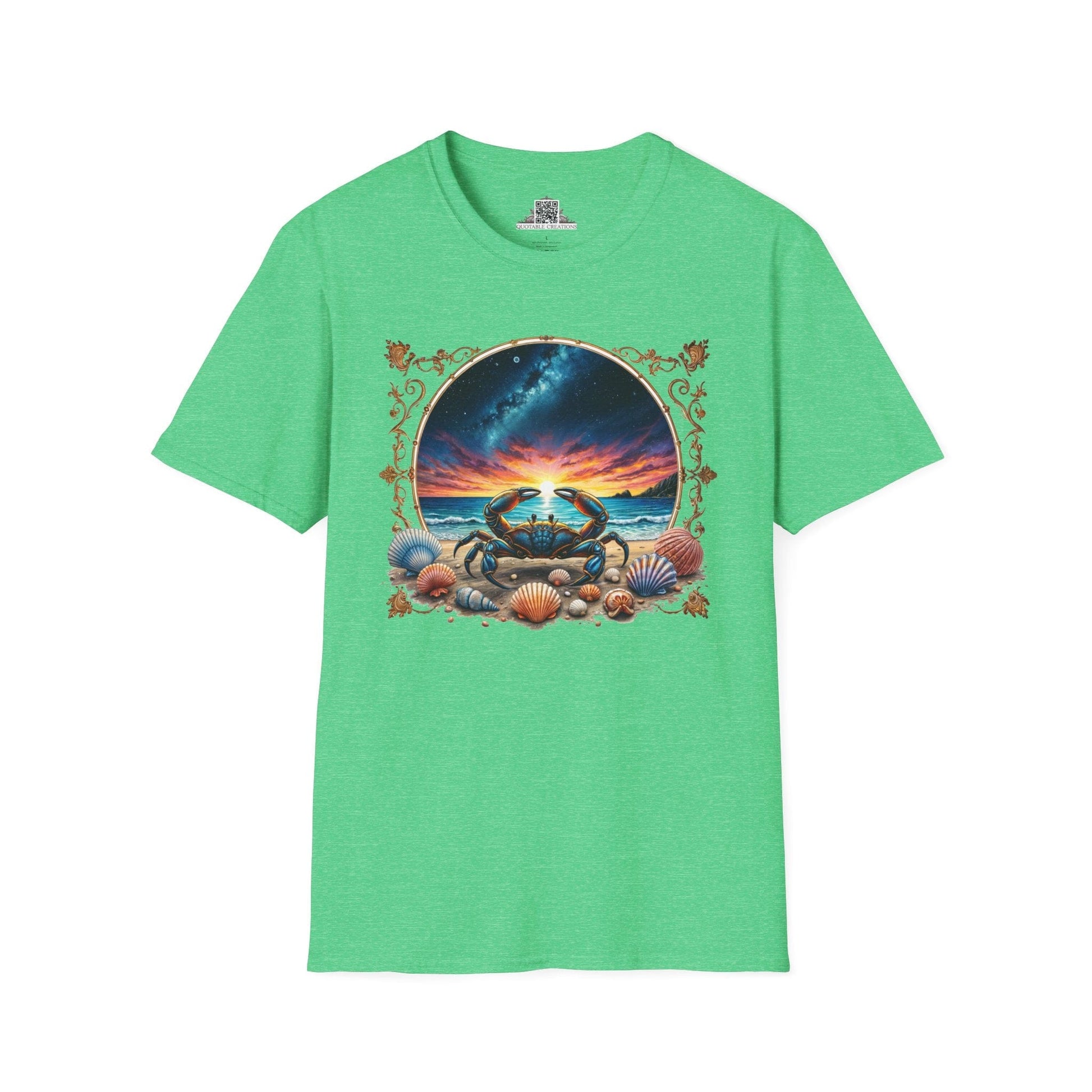 Printify T-Shirt S / Heather Irish Green Cancer Zodiac & Astrology - T-Shirt