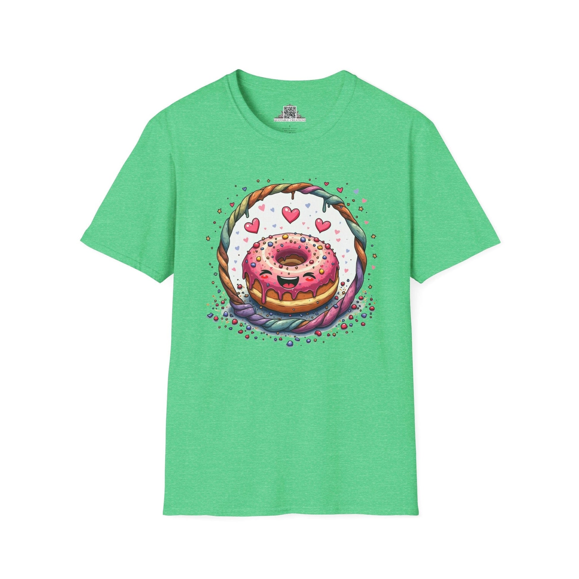 Printify T-Shirt S / Heather Irish Green Donut Worry - Love & Fun T-Shirt