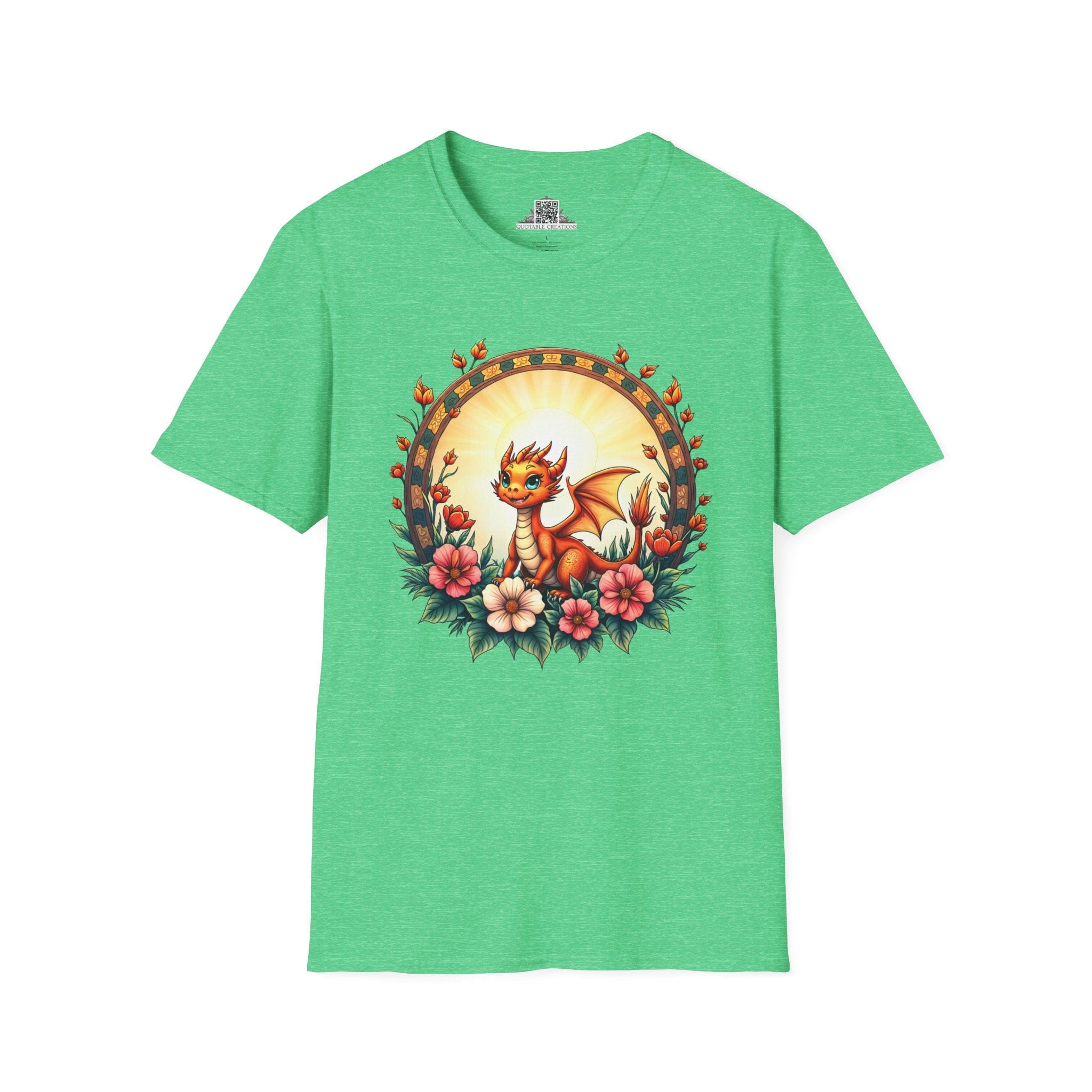 Printify T-Shirt S / Heather Irish Green Emberheart - Dragons & Magic T-Shirt