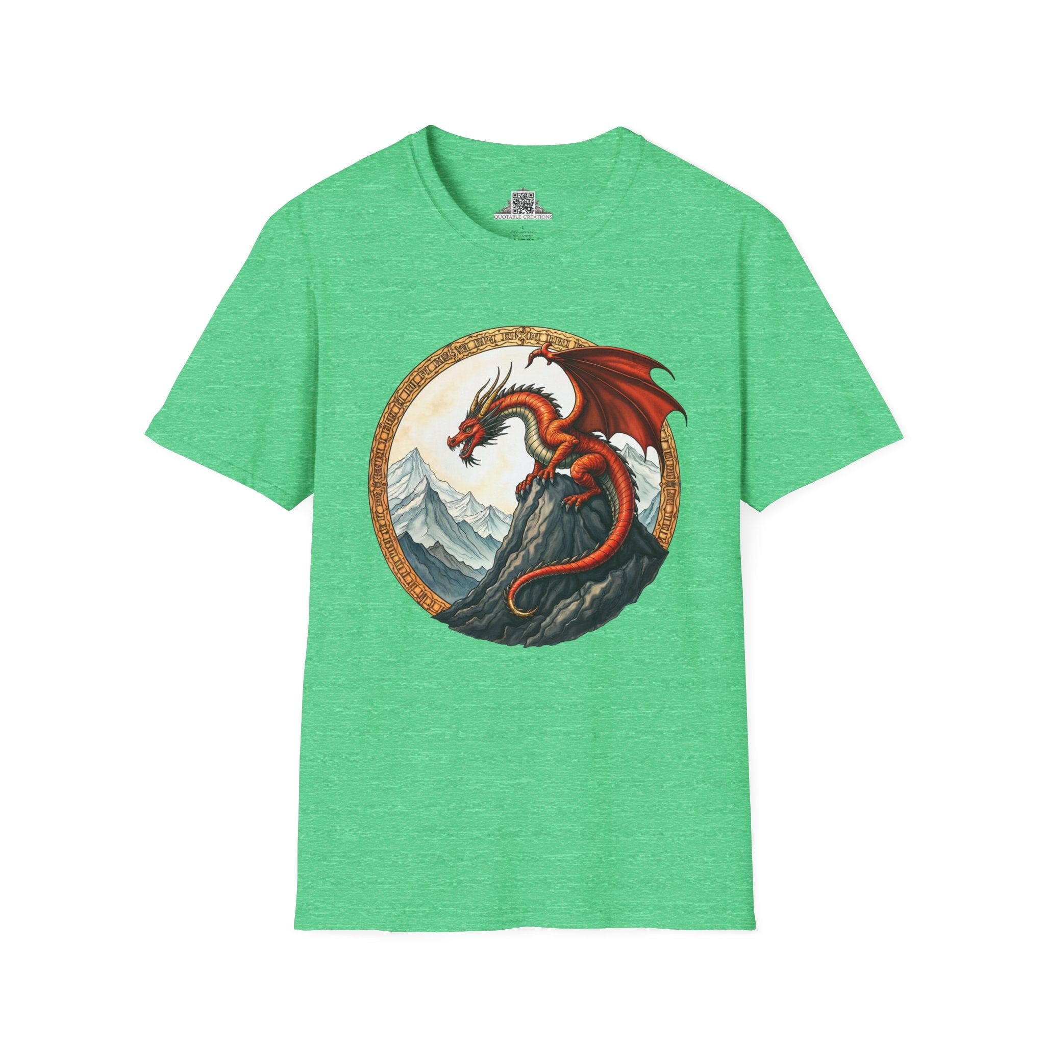 Printify T-Shirt S / Heather Irish Green Frostfire - Dragons & Magic T-Shirt