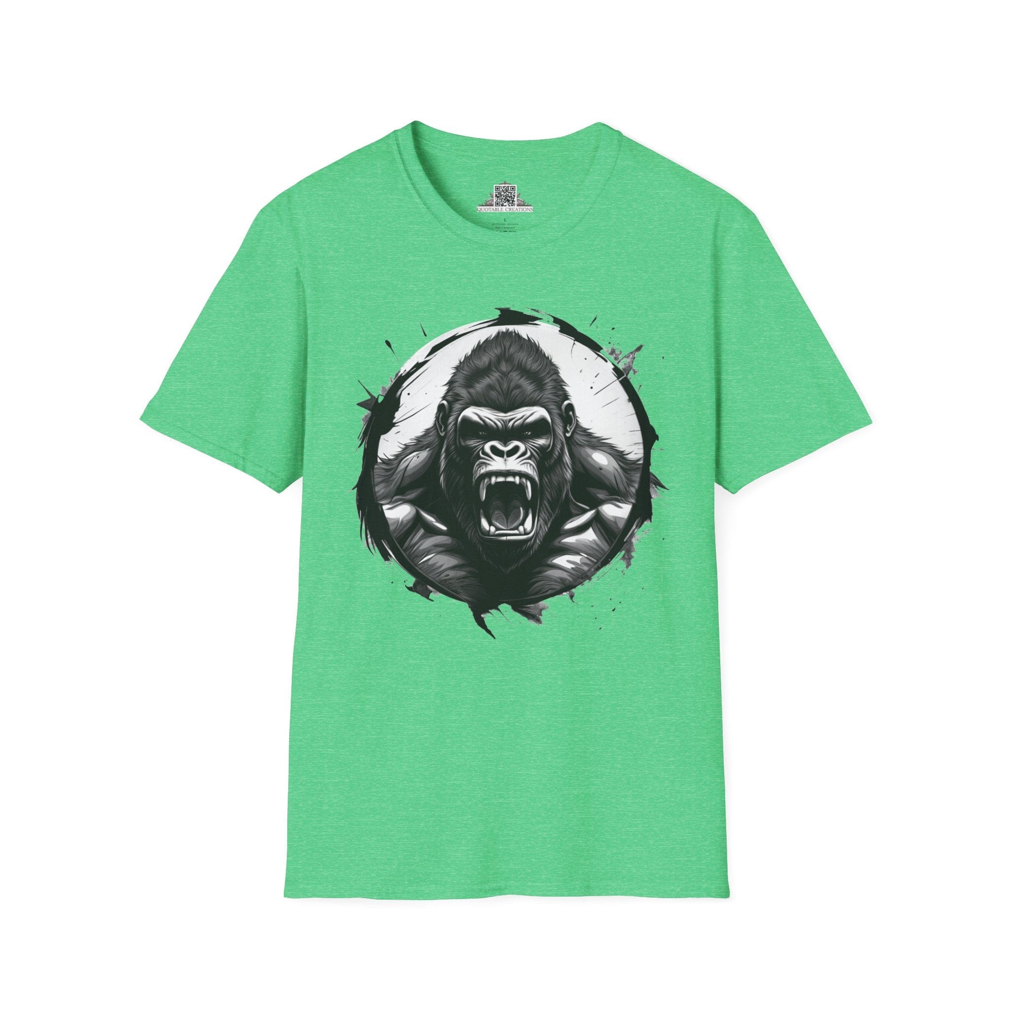 Printify T-Shirt S / Heather Irish Green Gorilla Wild Motivation - T-Shirt
