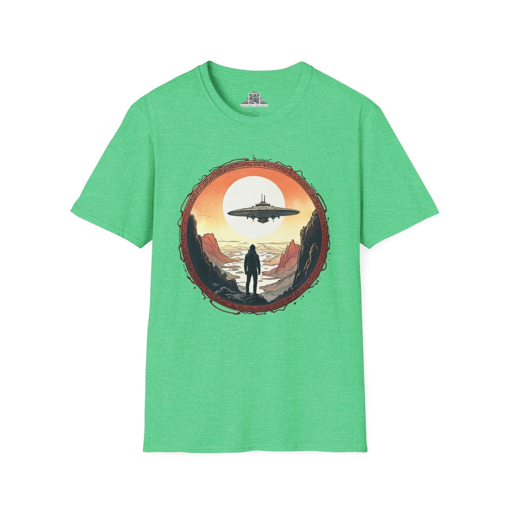 Printify T-Shirt S / Heather Irish Green I Believe UFO & Cosmic - T-Shirt