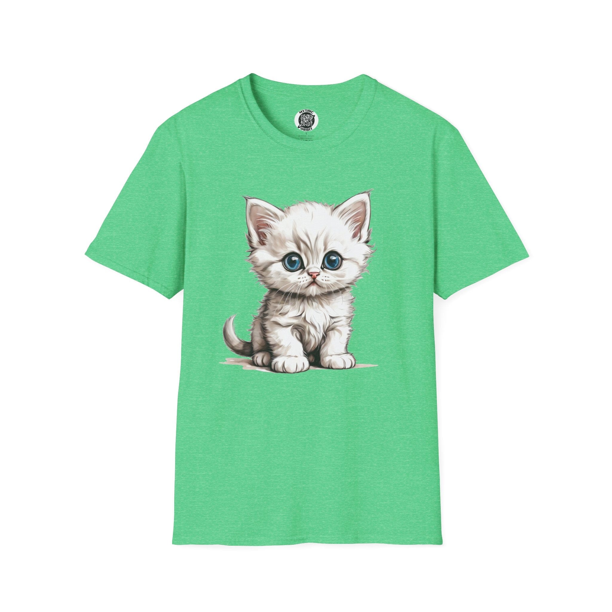 Printify T-Shirt S / Heather Irish Green Kitten Baby - Hyper Cute T-Shirt
