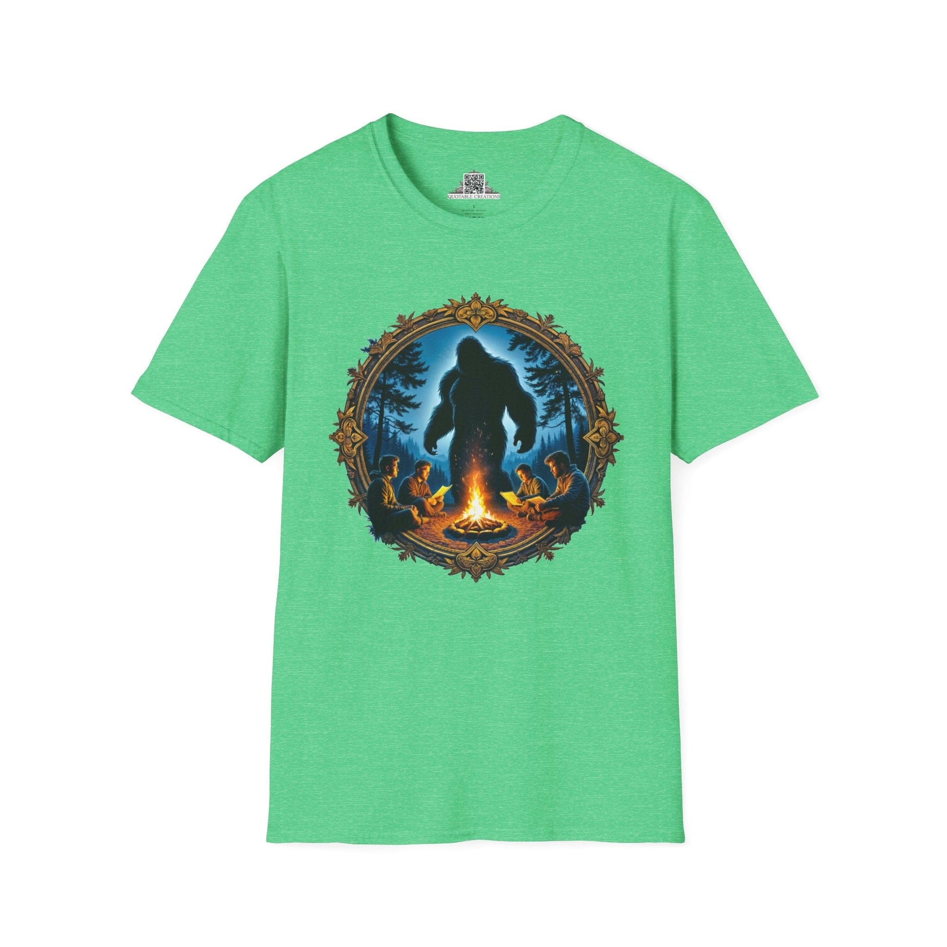 Printify T-Shirt S / Heather Irish Green Legends Never Sleep - Bigfoot & Legends T-Shirt