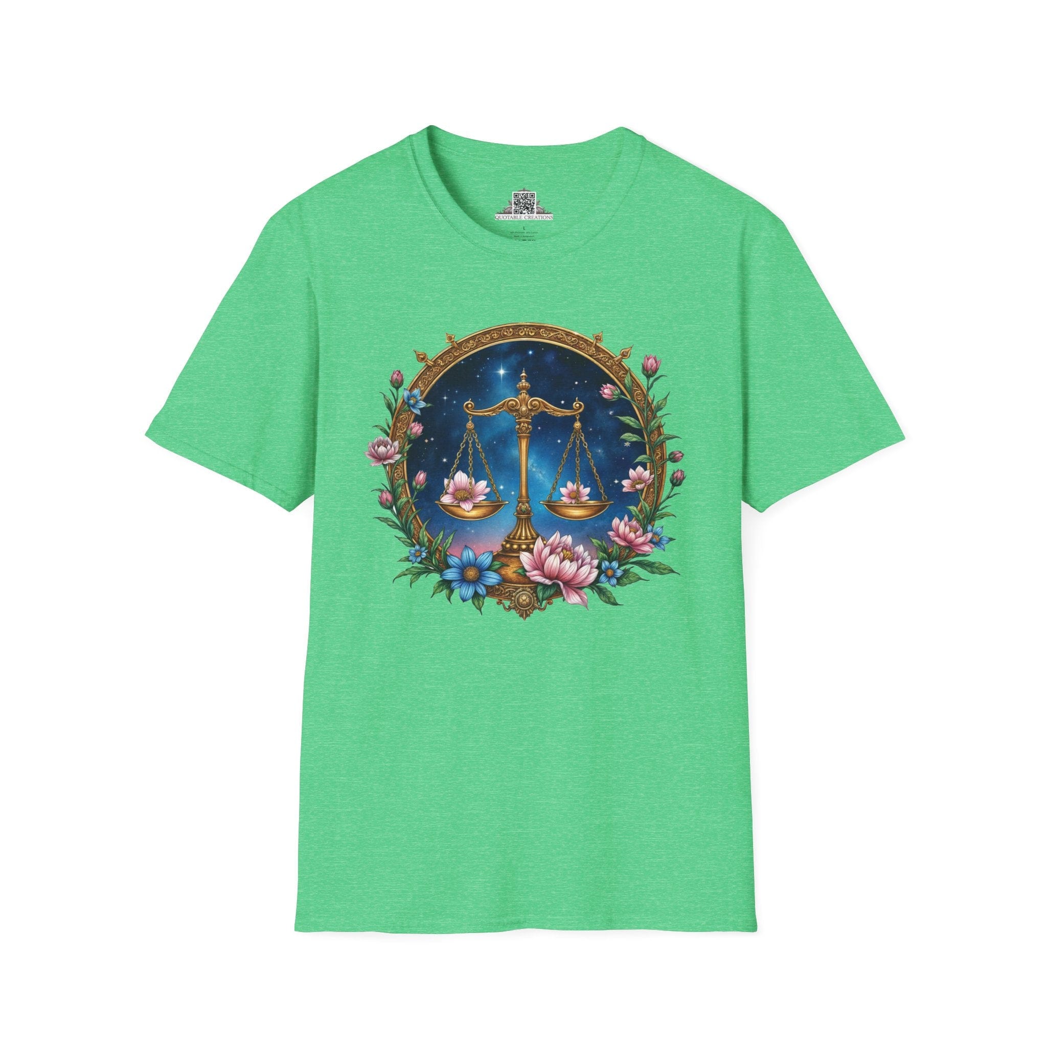 Printify T-Shirt S / Heather Irish Green Libra Zodiac & Astrology - T-Shirt
