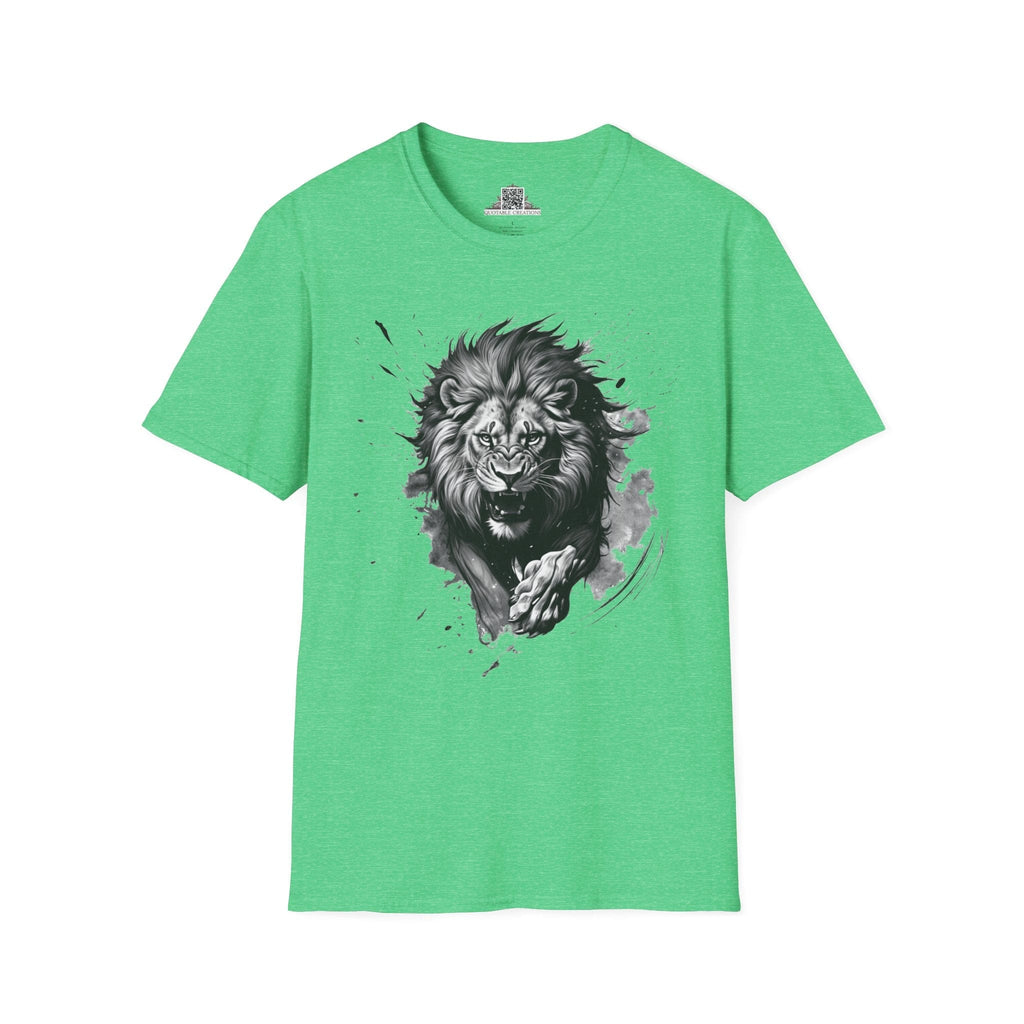 Printify T-Shirt S / Heather Irish Green Lion Wild Motivation - T-Shirt