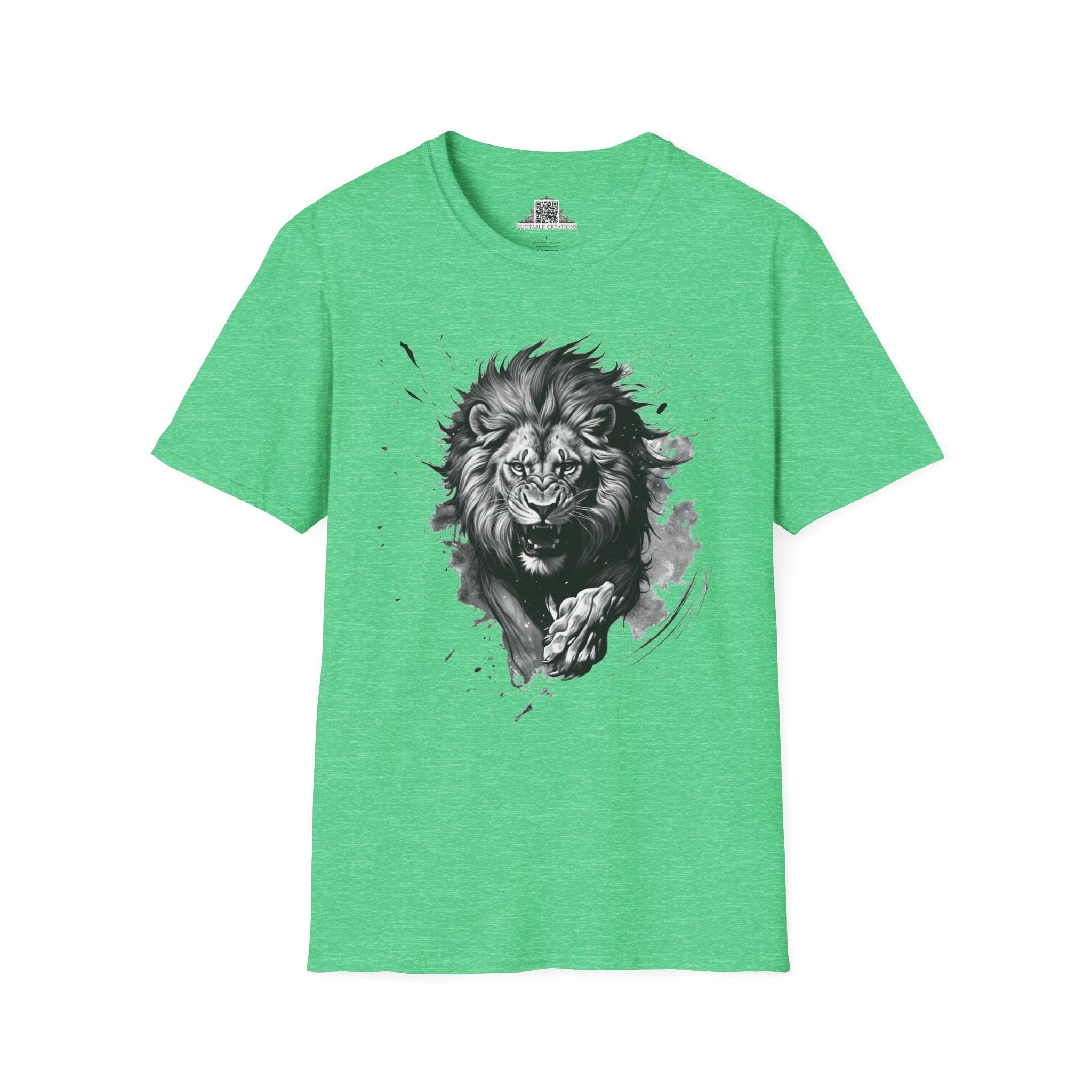 Printify T-Shirt S / Heather Irish Green Lion Wild Motivation - T-Shirt
