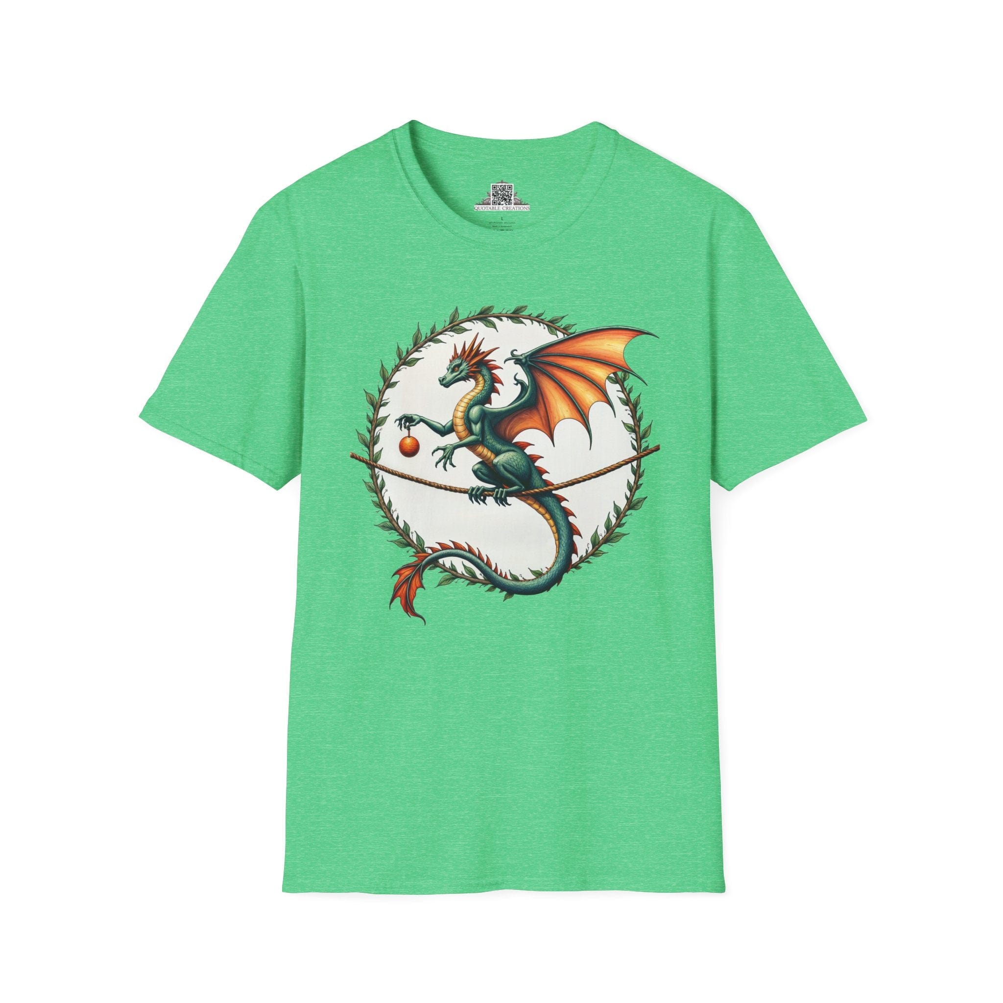 Printify T-Shirt S / Heather Irish Green Pixieweave - Dragons & Magic T-Shirt