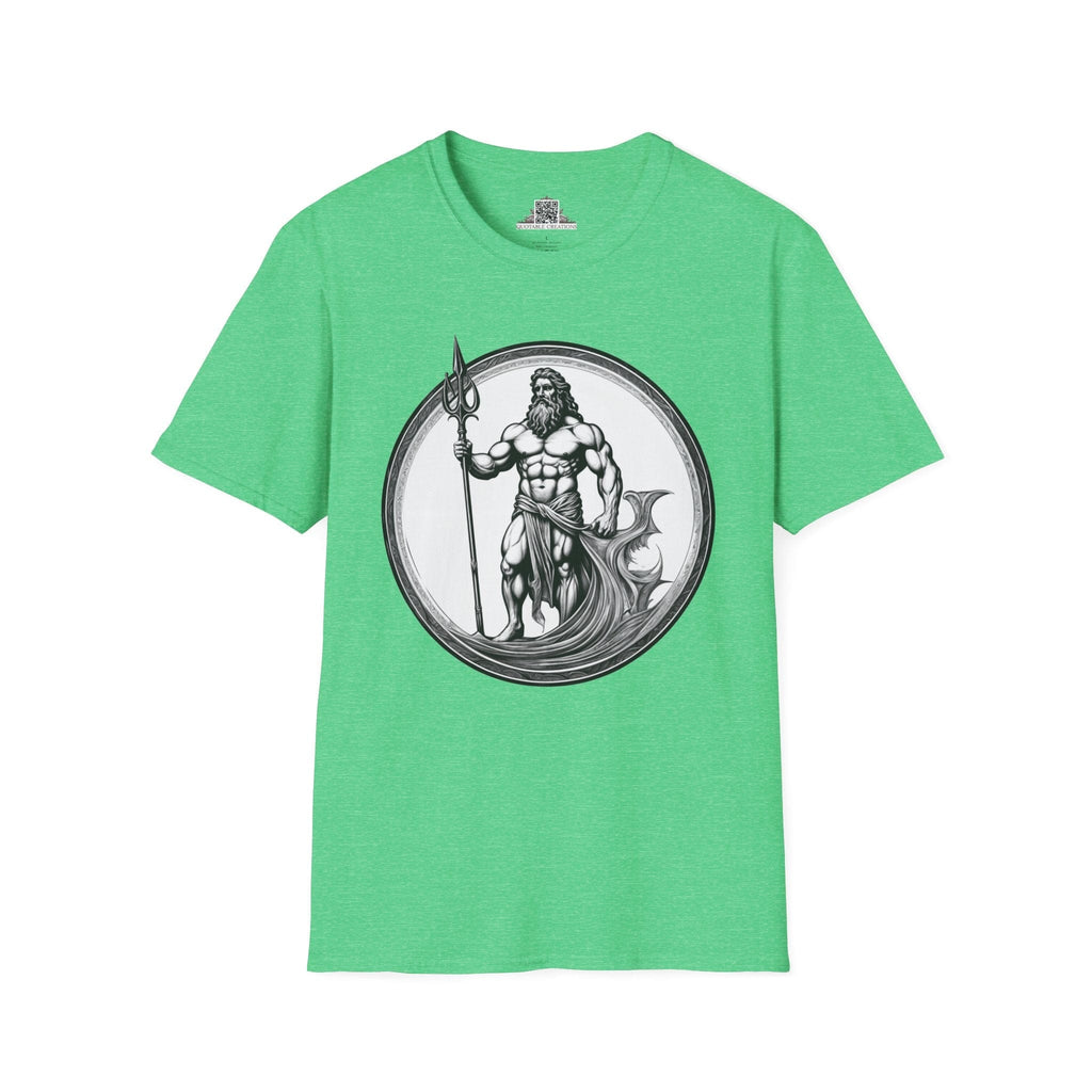 Printify T-Shirt S / Heather Irish Green Poseidon - Heroes & Quests T-Shirt
