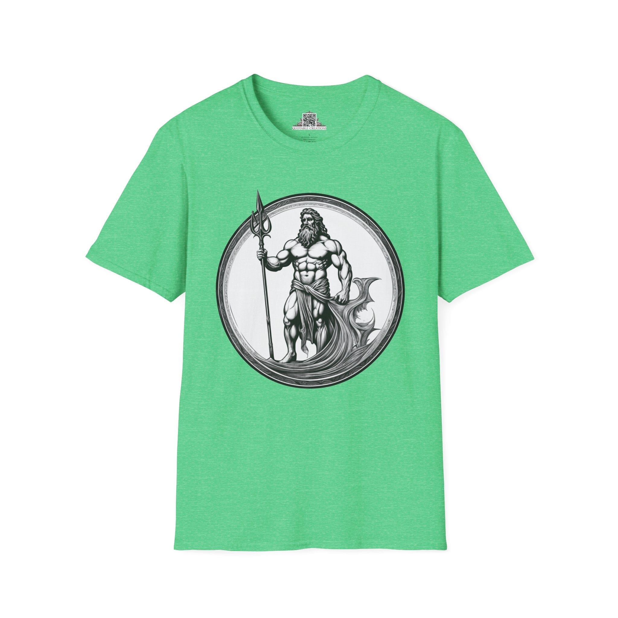 Printify T-Shirt S / Heather Irish Green Poseidon - Heroes & Quests T-Shirt