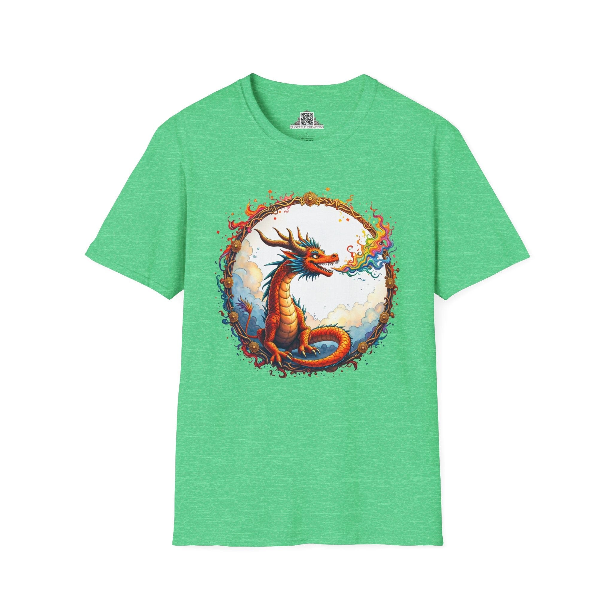 Printify T-Shirt S / Heather Irish Green Prismfire - Dragons & Magic T-Shirt
