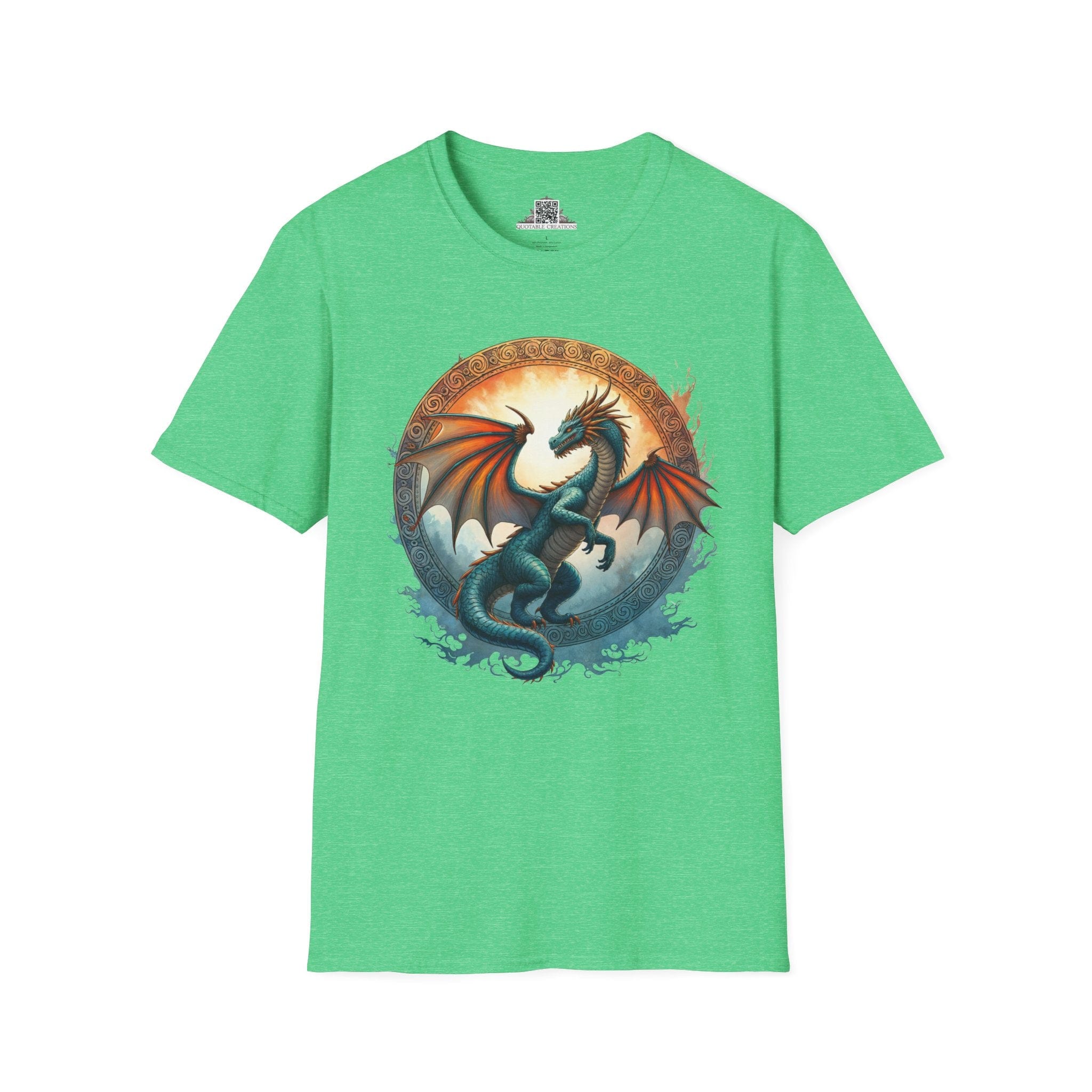 Printify T-Shirt S / Heather Irish Green Skyfire - Dragons & Magic T-Shirt