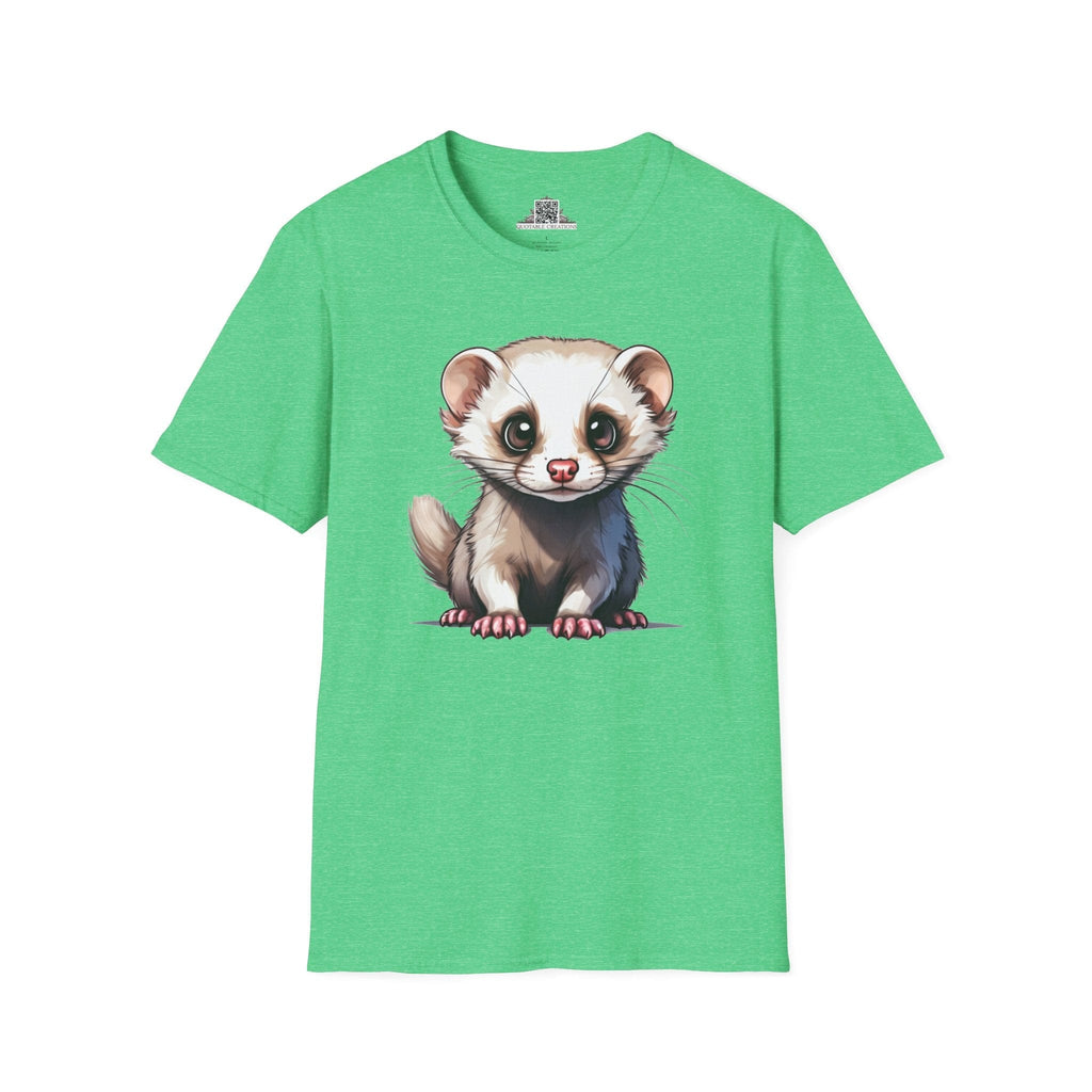 Printify T-Shirt S / Heather Irish Green T-Shirt - Baby Ferret - Hyper Cute