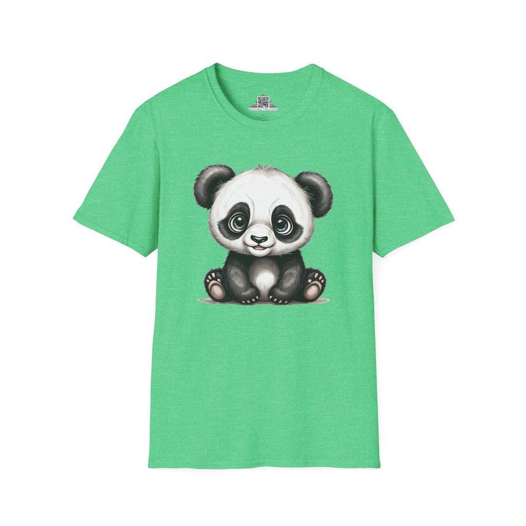 Printify T-Shirt S / Heather Irish Green T-Shirt - Baby Panda - Hyper Cute