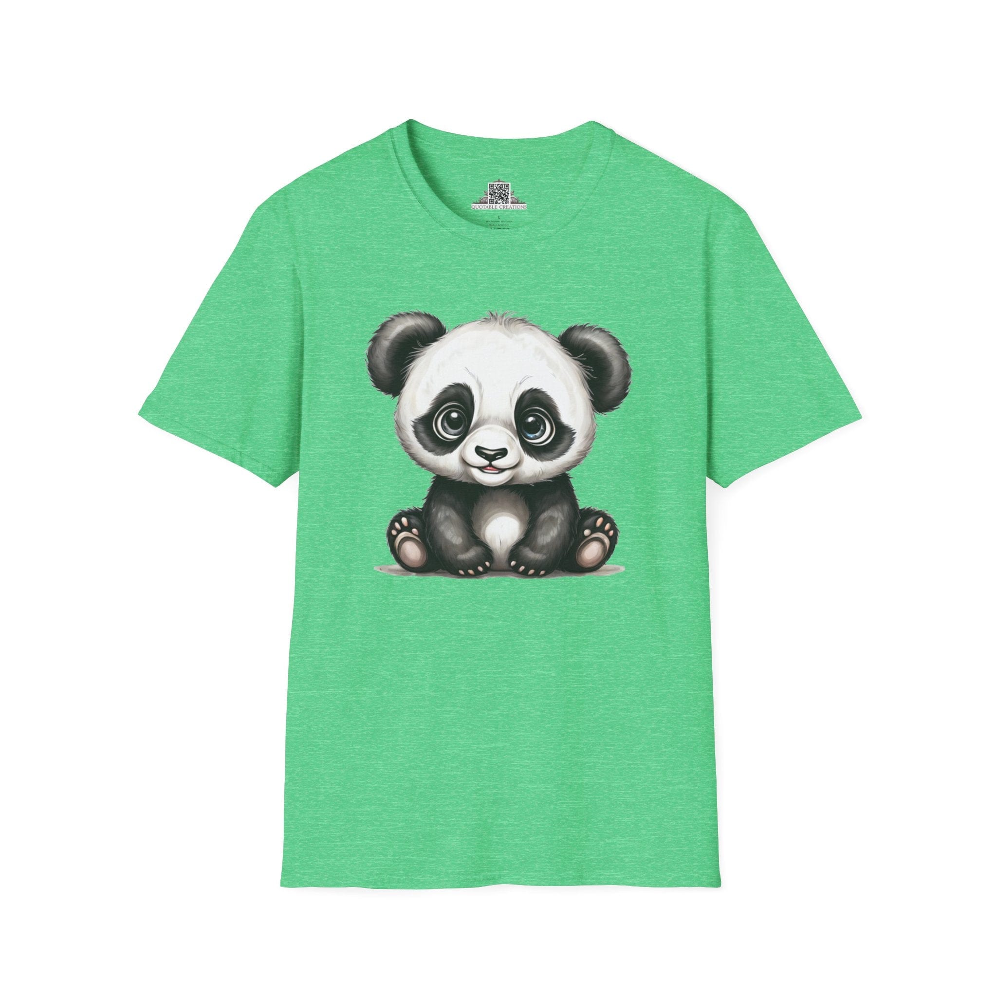 Printify T-Shirt S / Heather Irish Green T-Shirt - Baby Panda - Hyper Cute