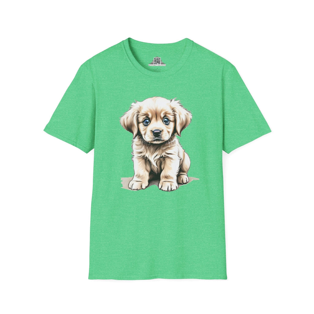 Printify T-Shirt S / Heather Irish Green T-Shirt - Baby Puppy - Hyper Cute