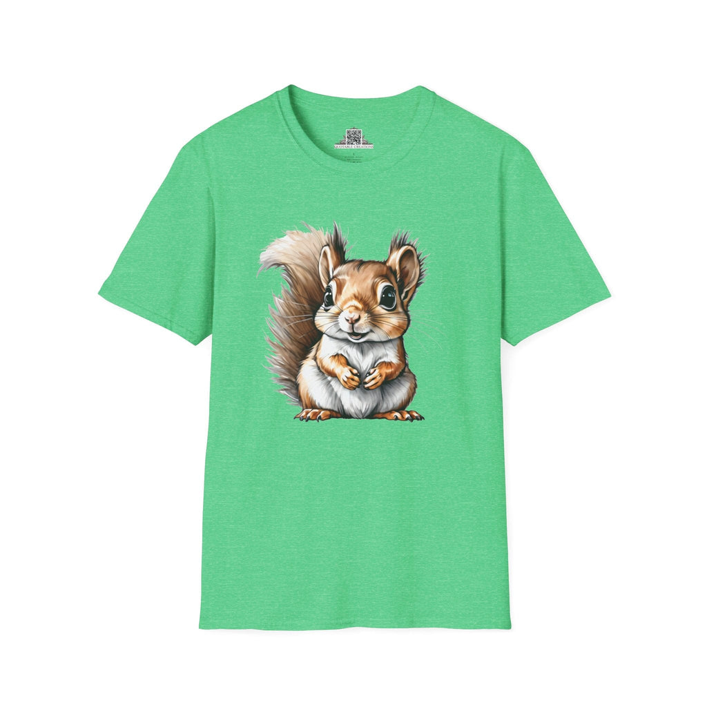 Printify T-Shirt S / Heather Irish Green T-Shirt - Baby Squirrel - Hyper Cute