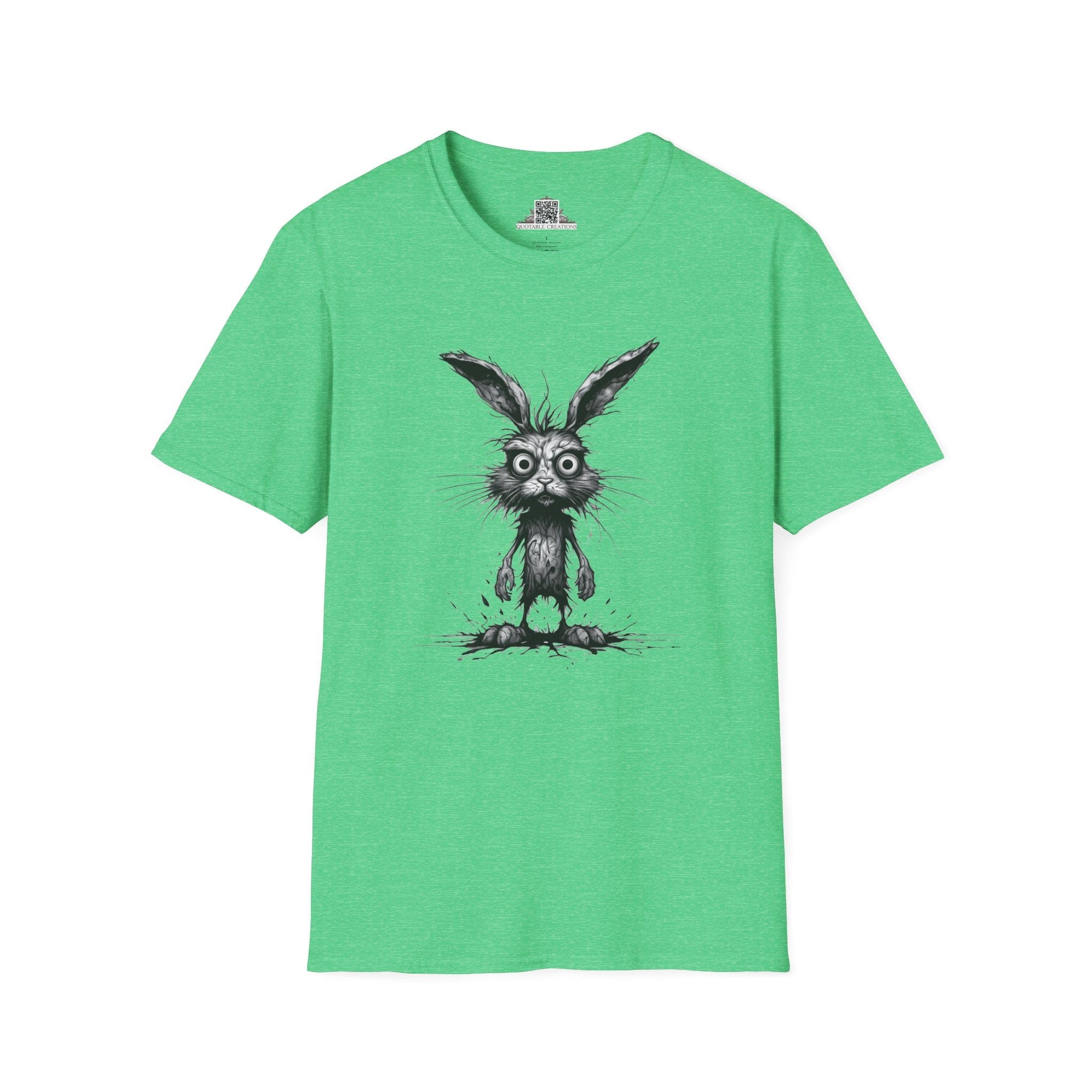 Printify T-Shirt S / Heather Irish Green T-Shirt - I'm Fine Rabbit - Everything's Fine