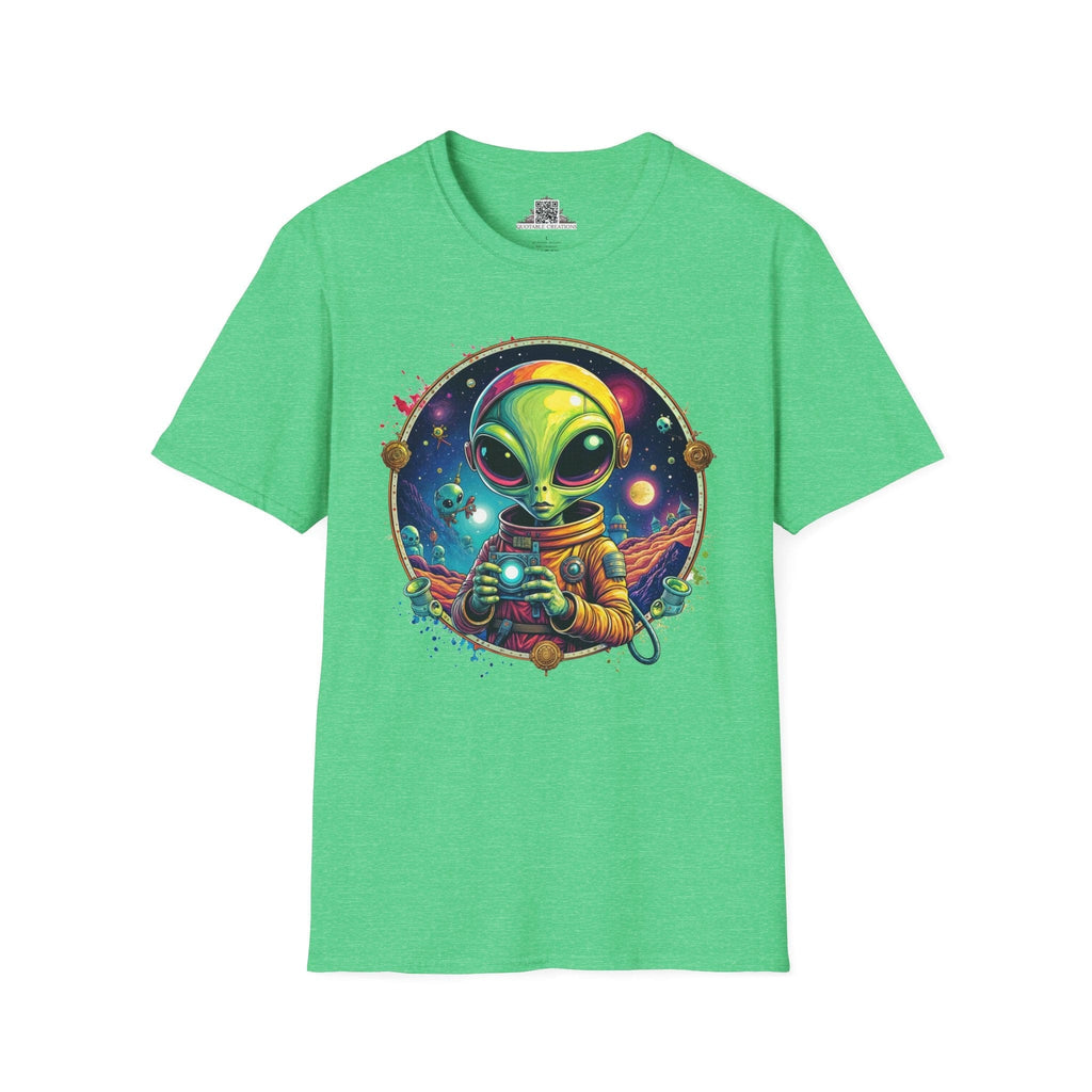 Printify T-Shirt S / Heather Irish Green T-Shirt - Take Me to Your Leader… After a Quick Selfie! - Alien & Space