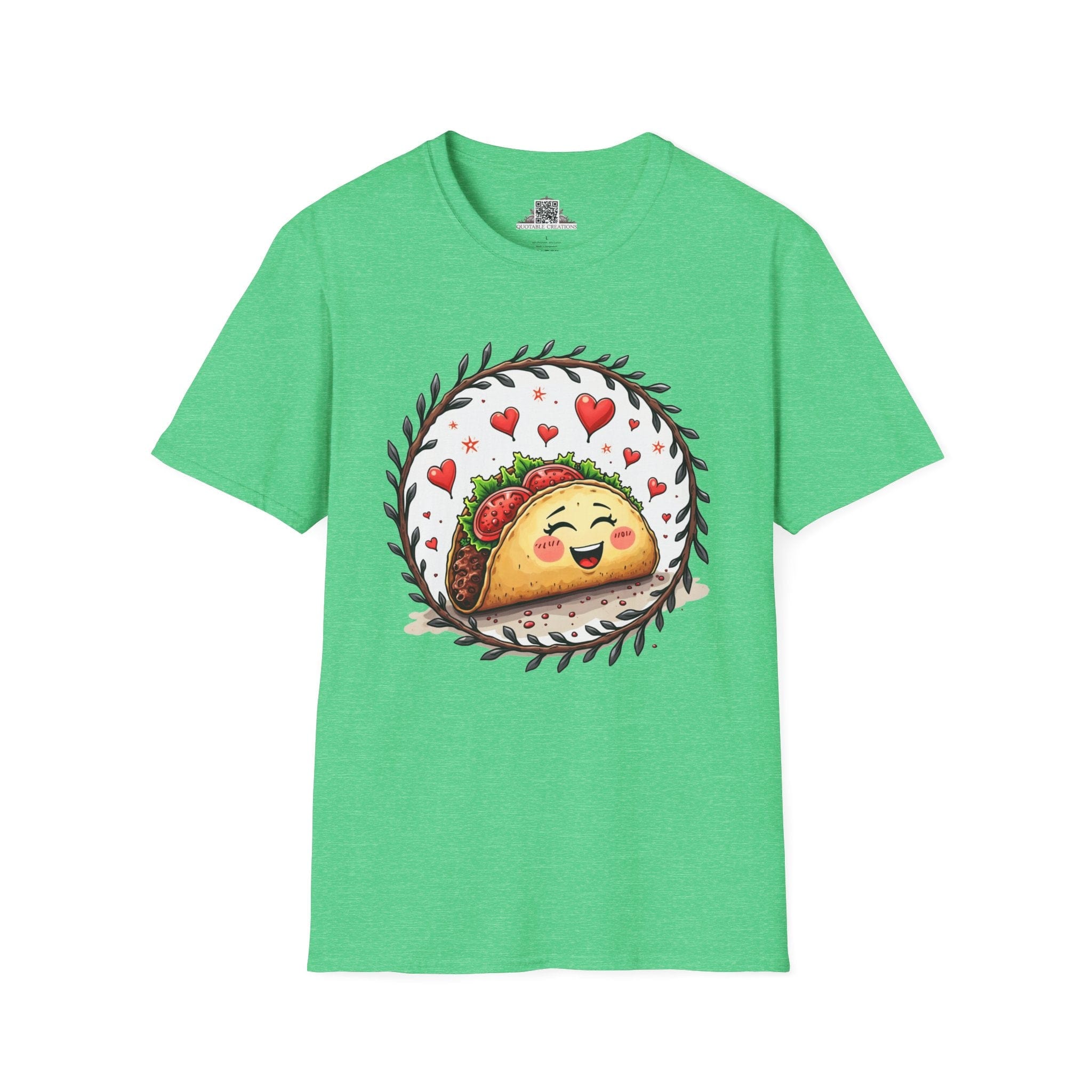 Printify T-Shirt S / Heather Irish Green Taco 'Bout Love - Love & Fun T-Shirt