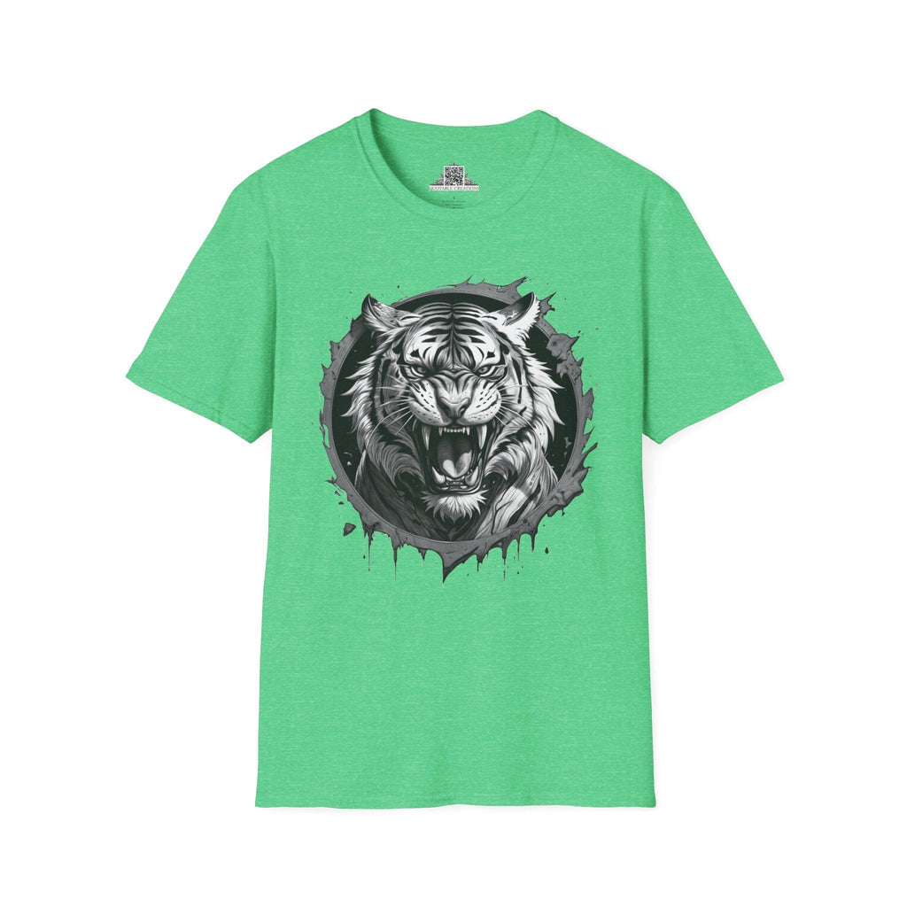 Printify T-Shirt S / Heather Irish Green Tiger Wild Motivation - T-Shirt