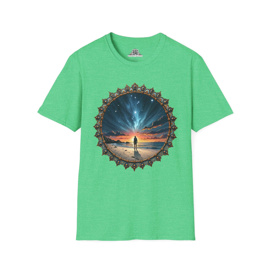 Printify T-Shirt S / Heather Irish Green We Are Not Alone UFO & Cosmic - T-Shirt
