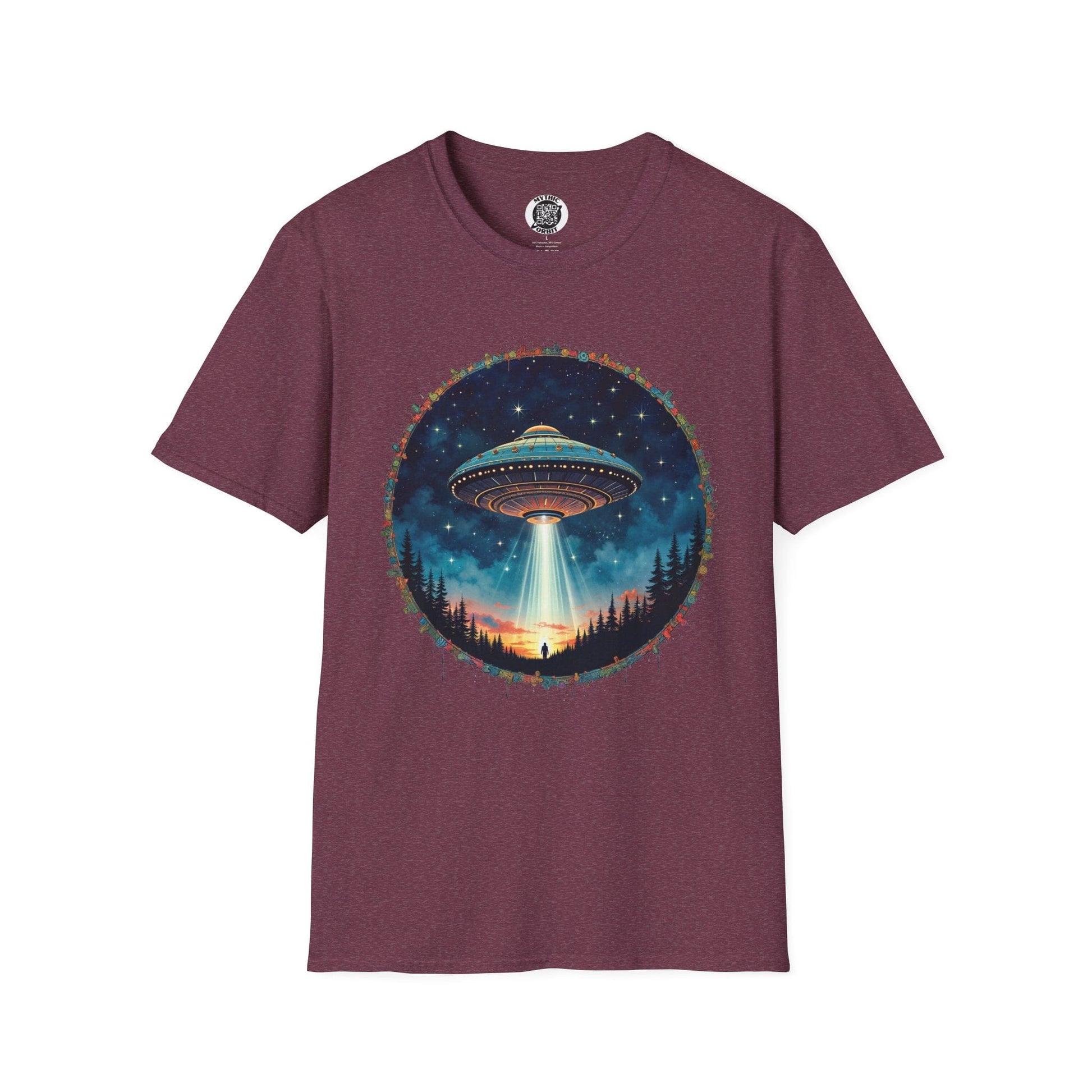 Printify T-Shirt S / Heather Maroon Aliens Are Here - UFO & Cosmic T-Shirt