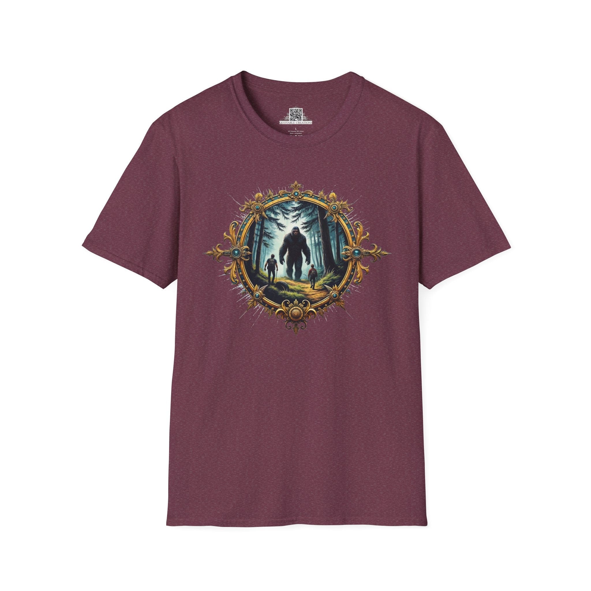 Printify T-Shirt S / Heather Maroon Bigfoot Encounters - Bigfoot & Legends T-Shirt