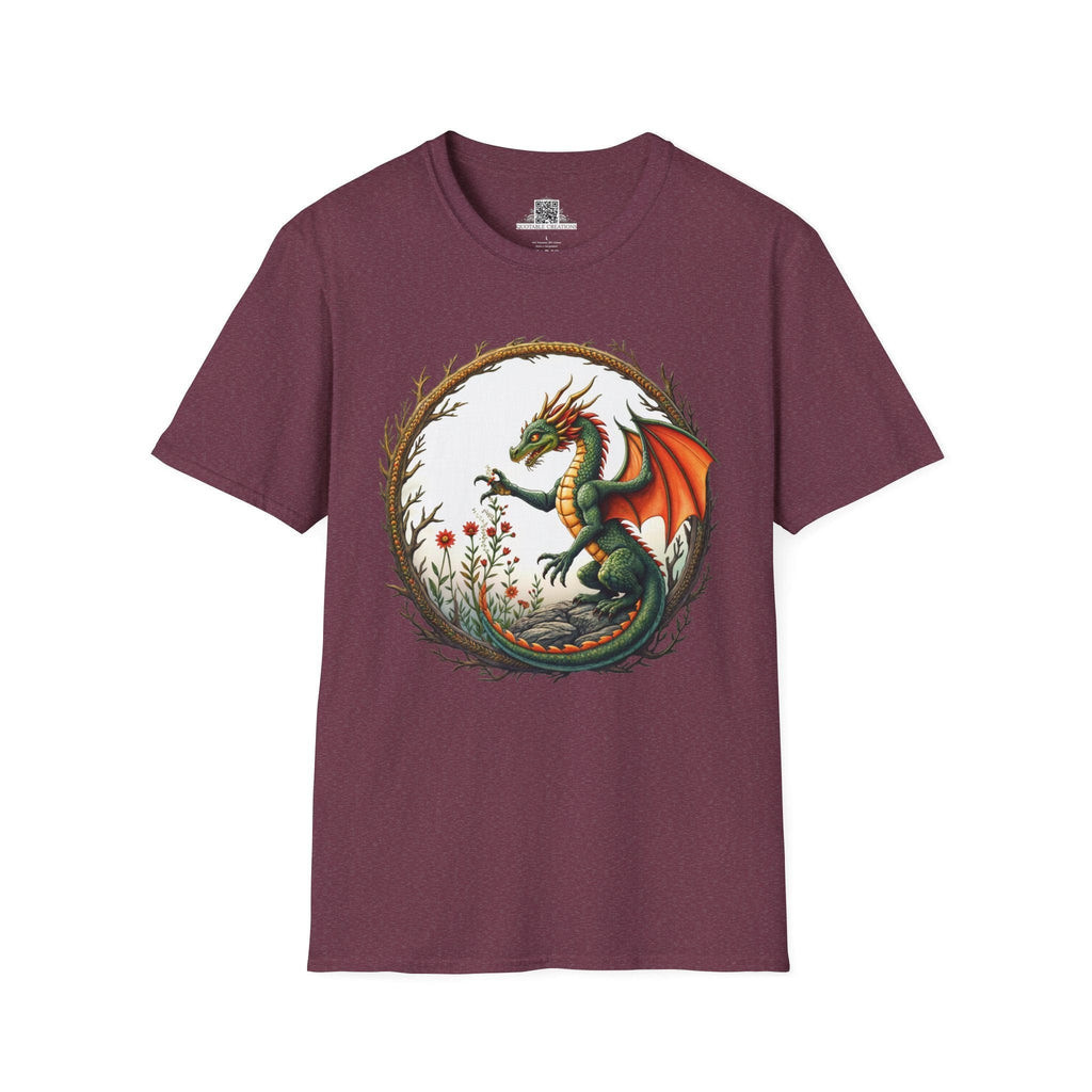 Printify T-Shirt S / Heather Maroon Blossomwing - Dragons & Magic T-Shirt